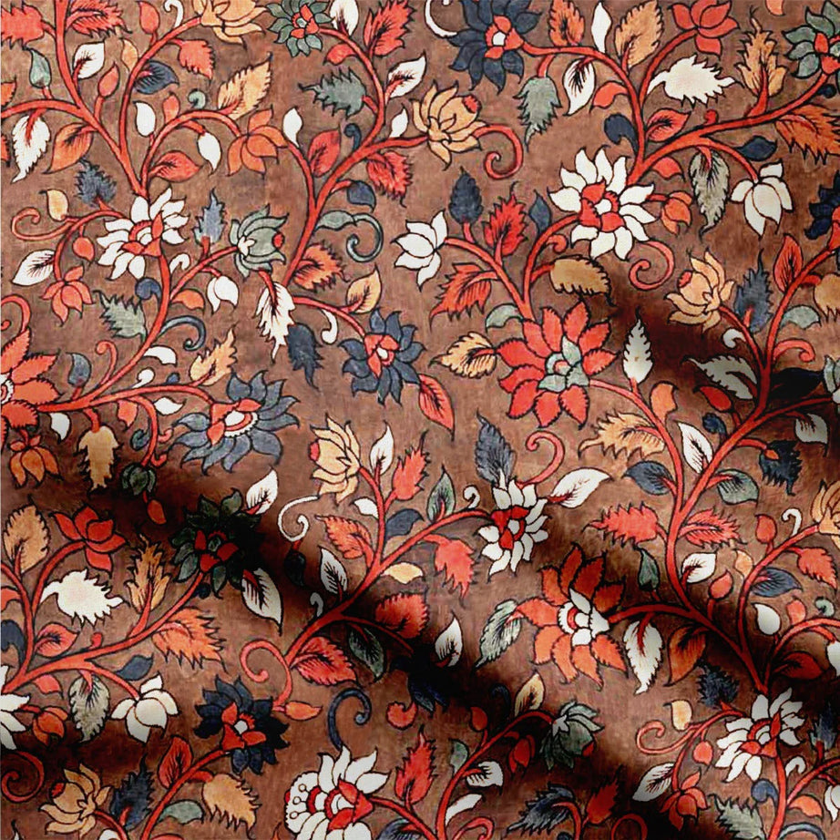 Stems and flowers kalamkari