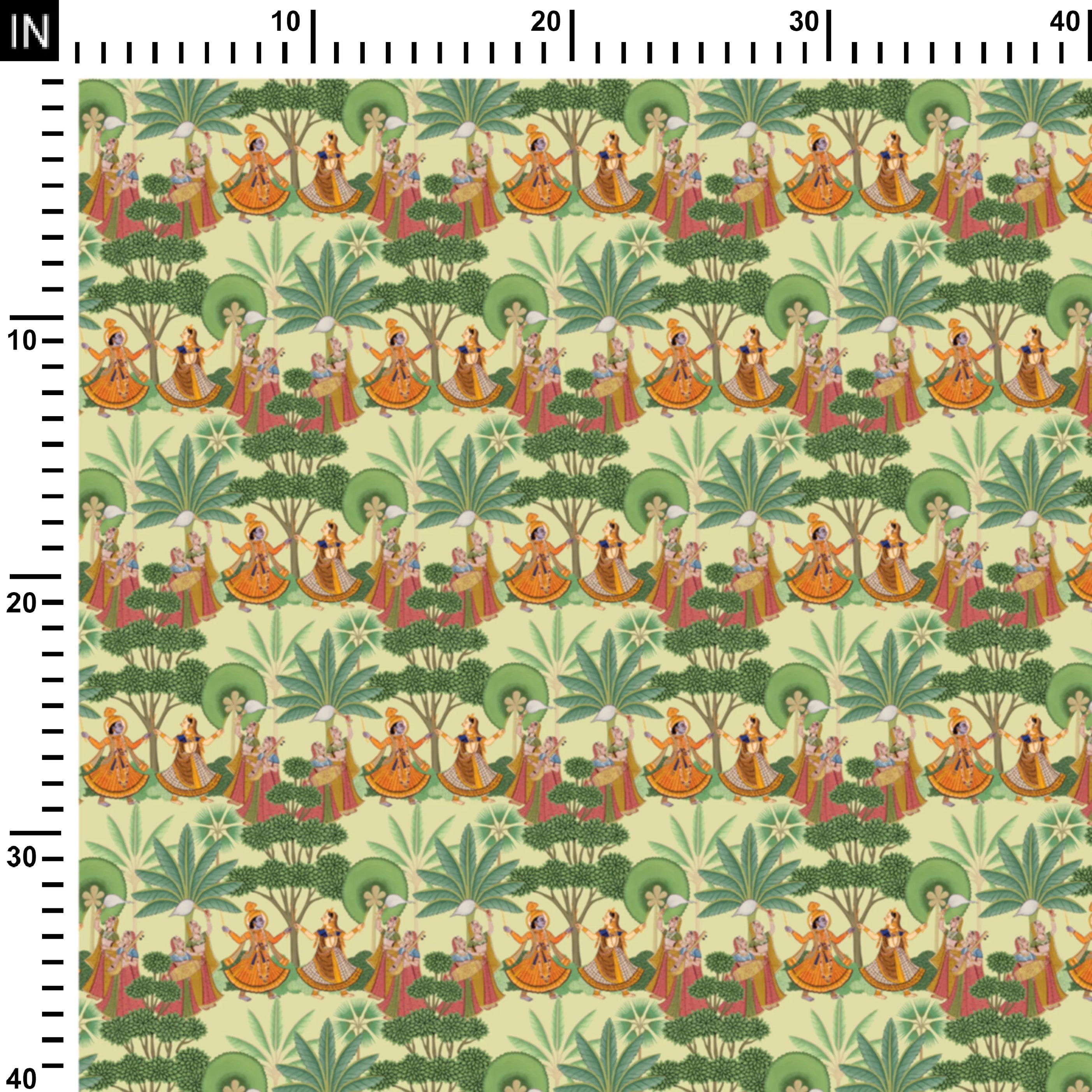 रास लीला हल्का हरा