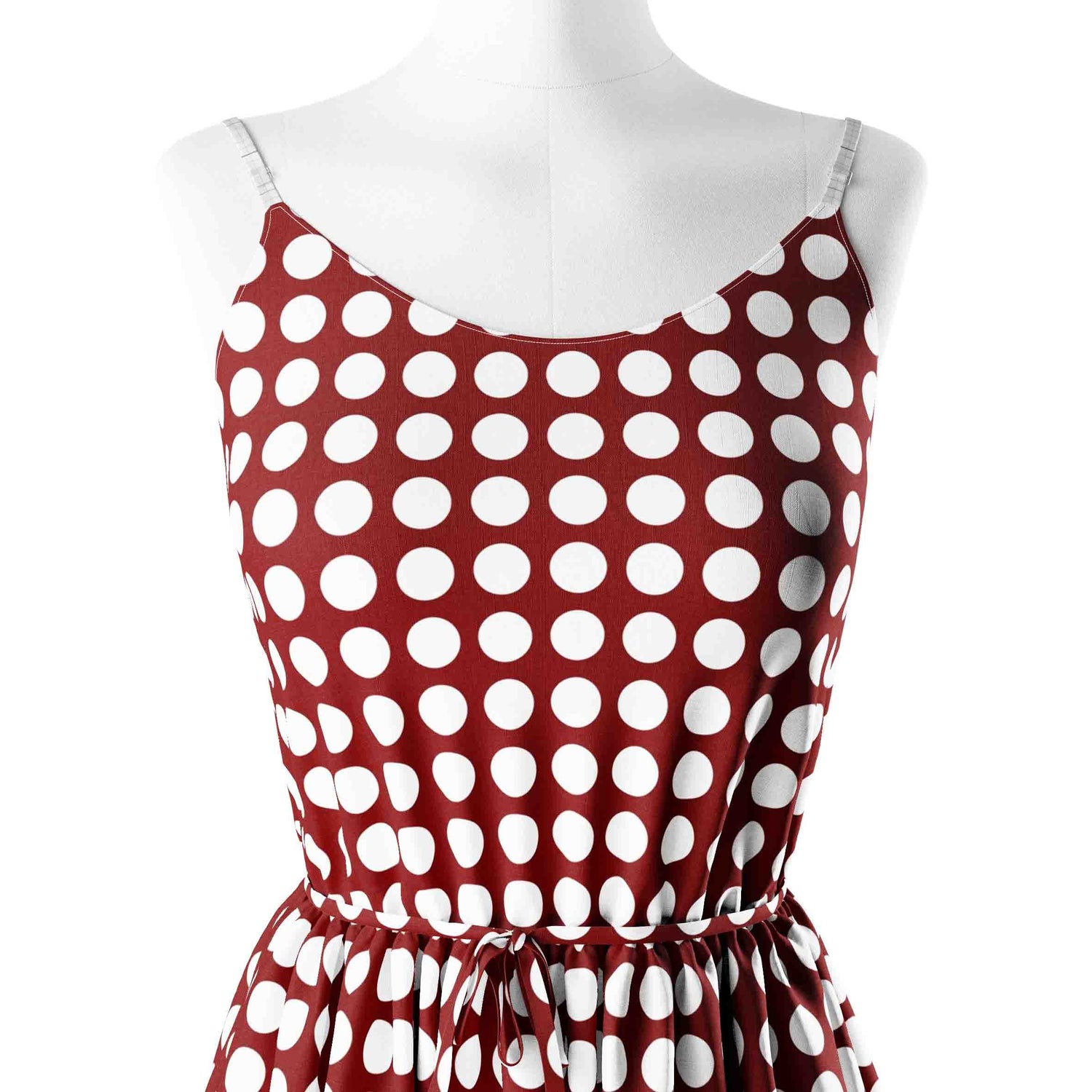 Polka Dot Large Maroon