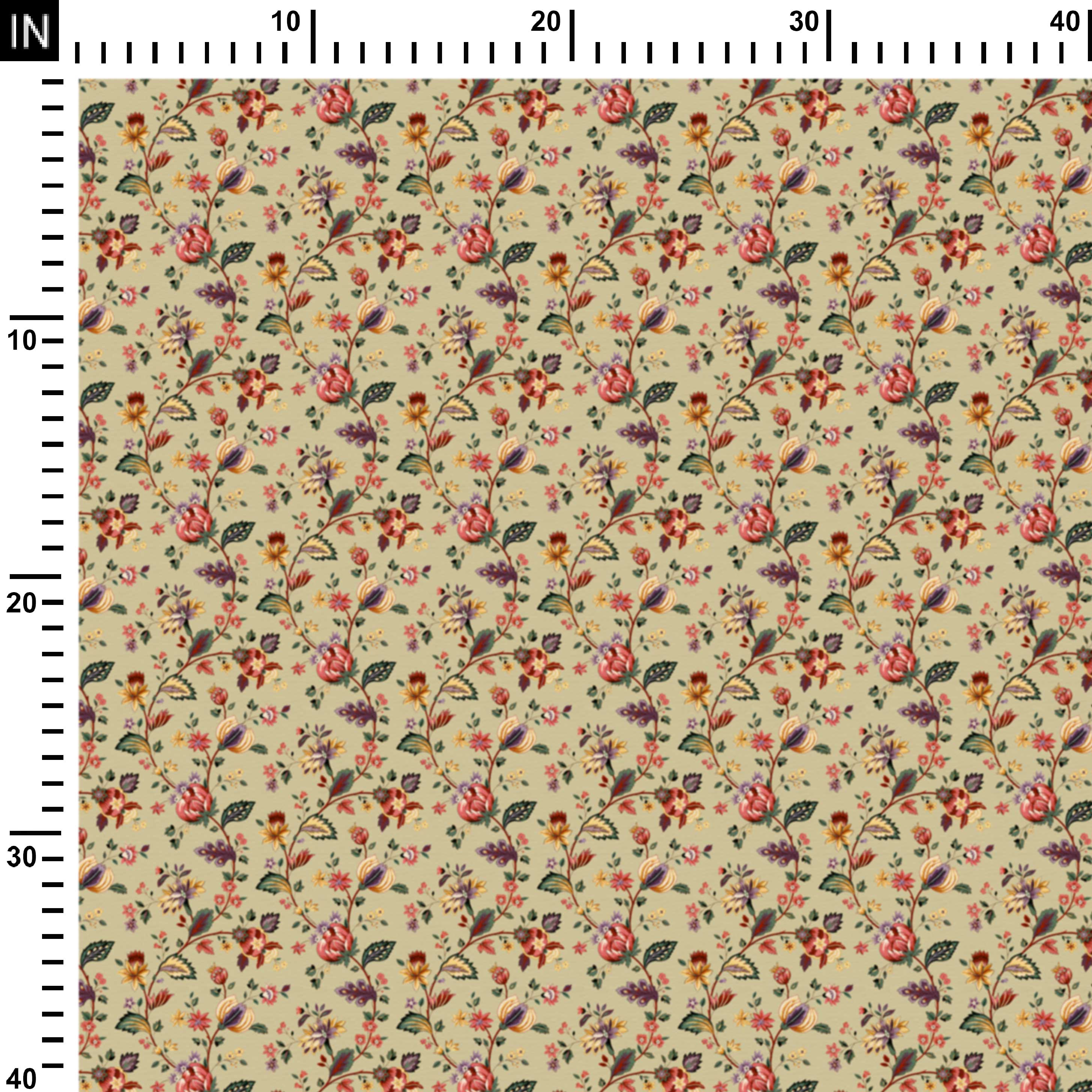 मिंट ग्रीन आर्ट फ्लोरल