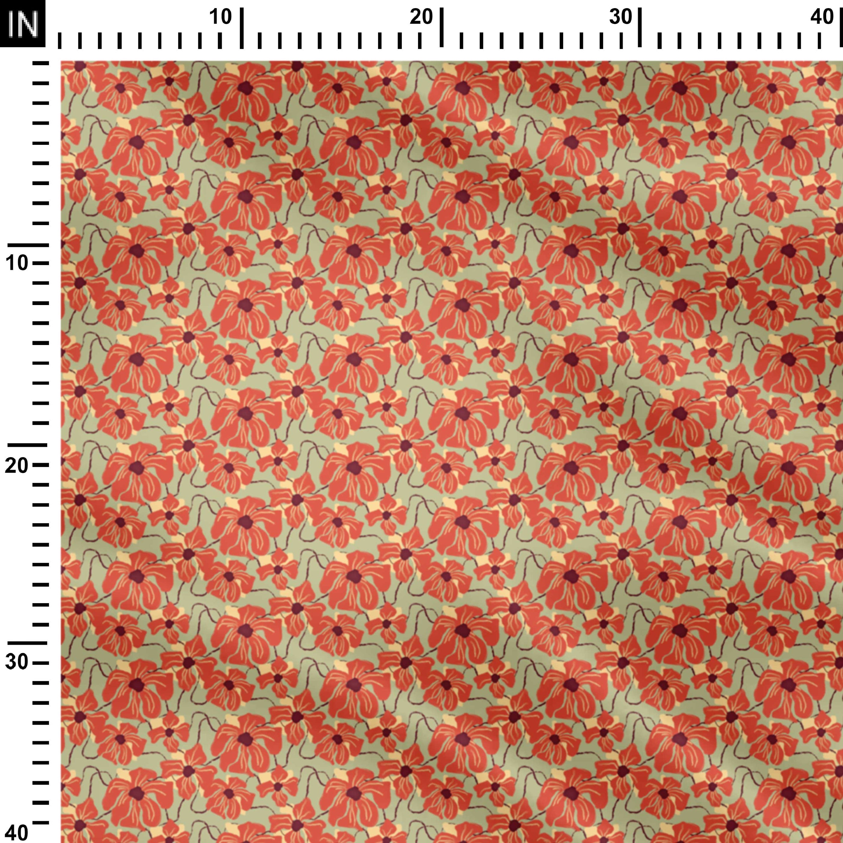 Poppy Pattern Mural
