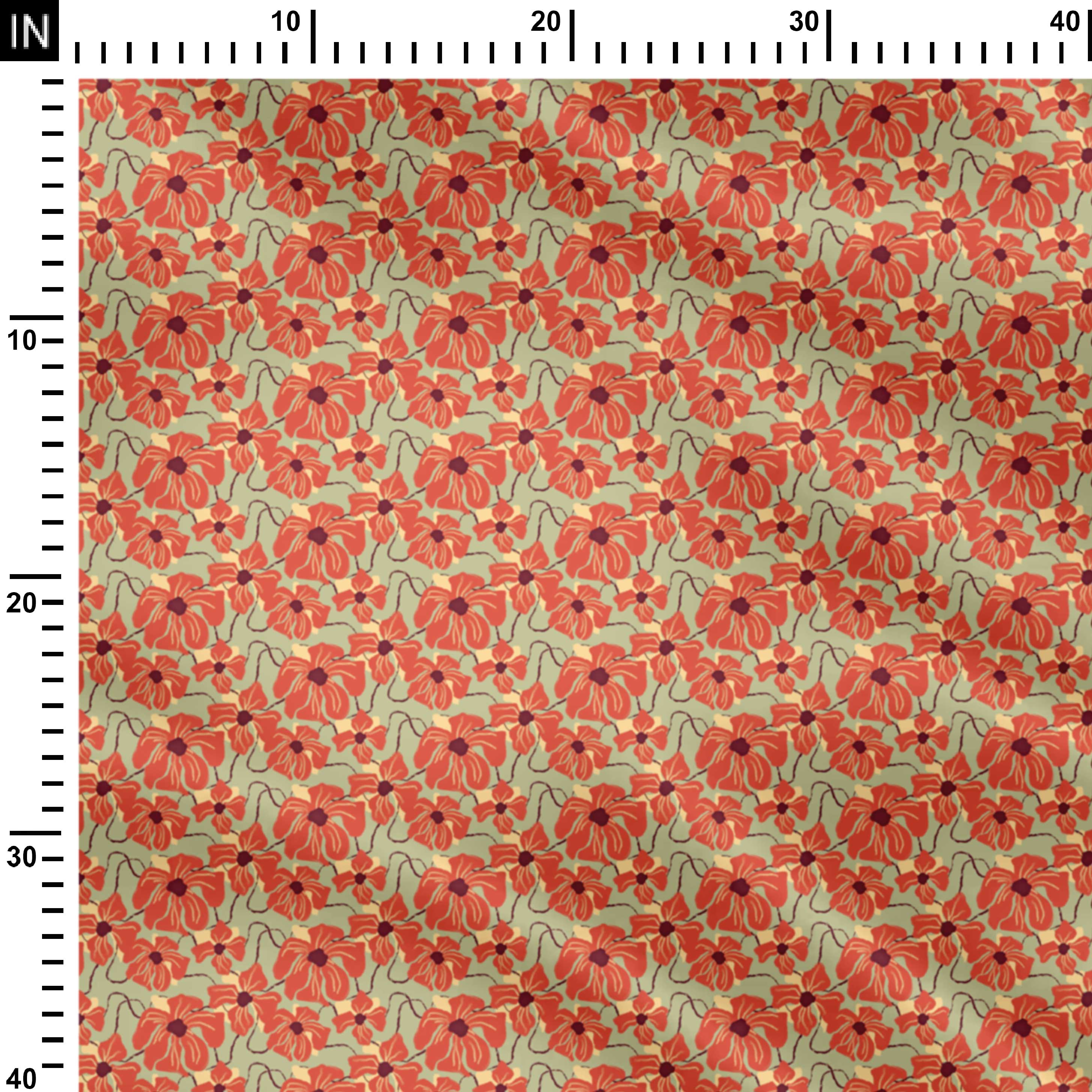 Poppy Pattern Mural