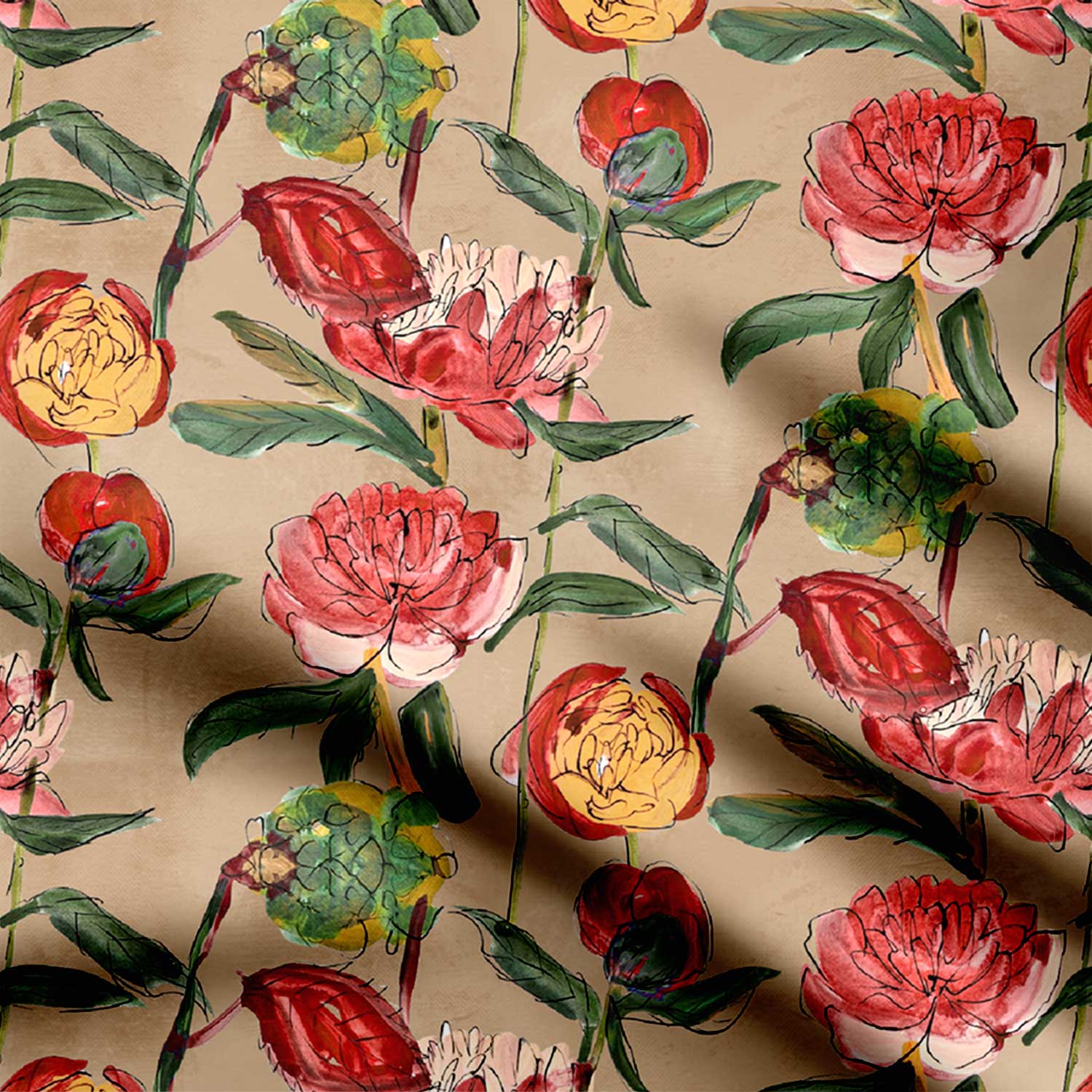 Floral seamless patterns