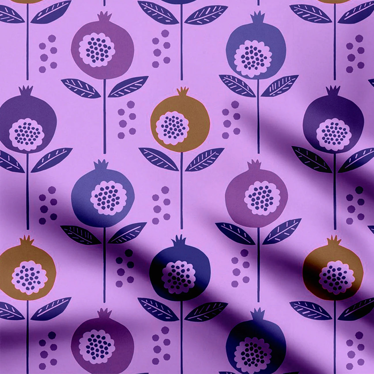 Lilac Panorama Print Fabric