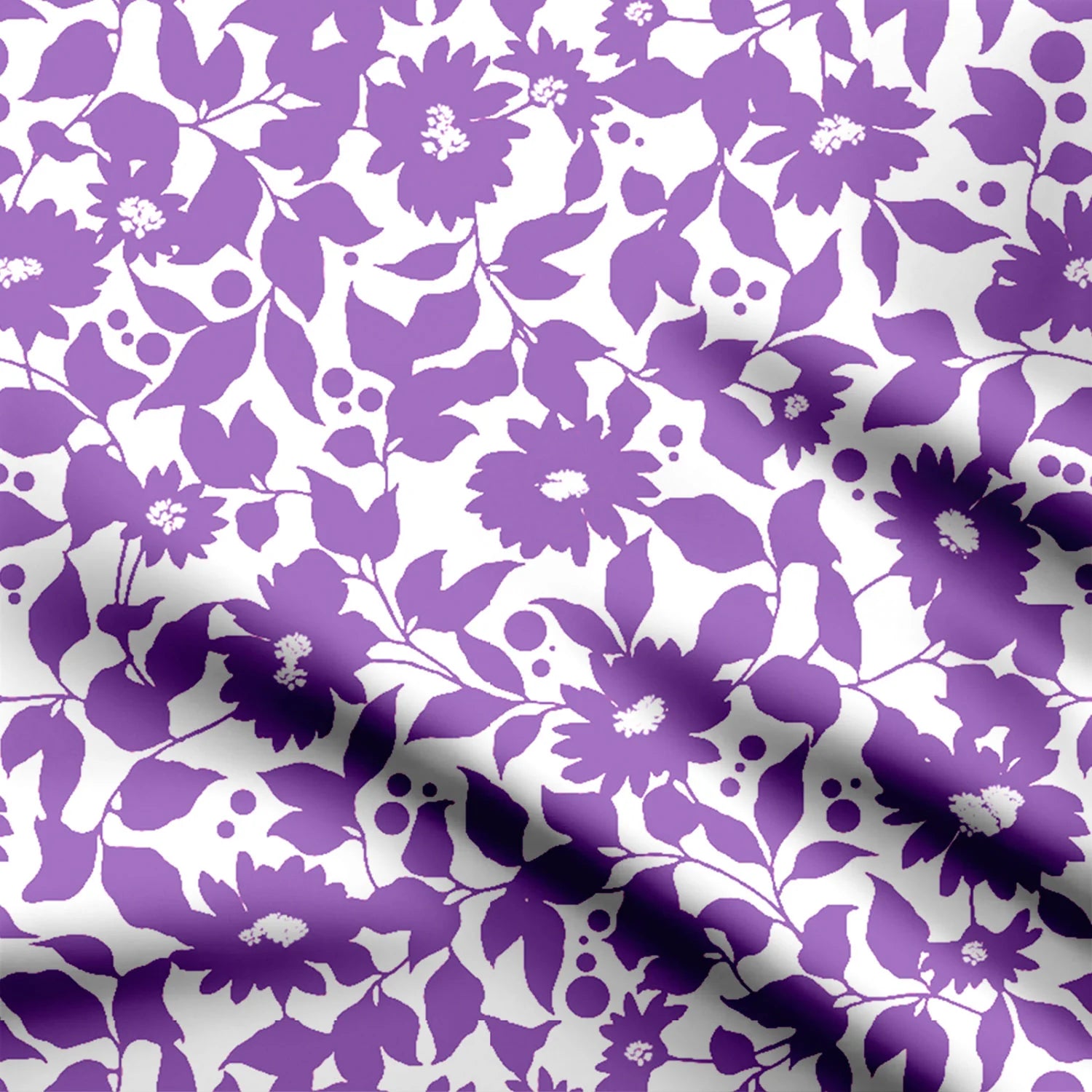 Lavender Bloom Print Fabric