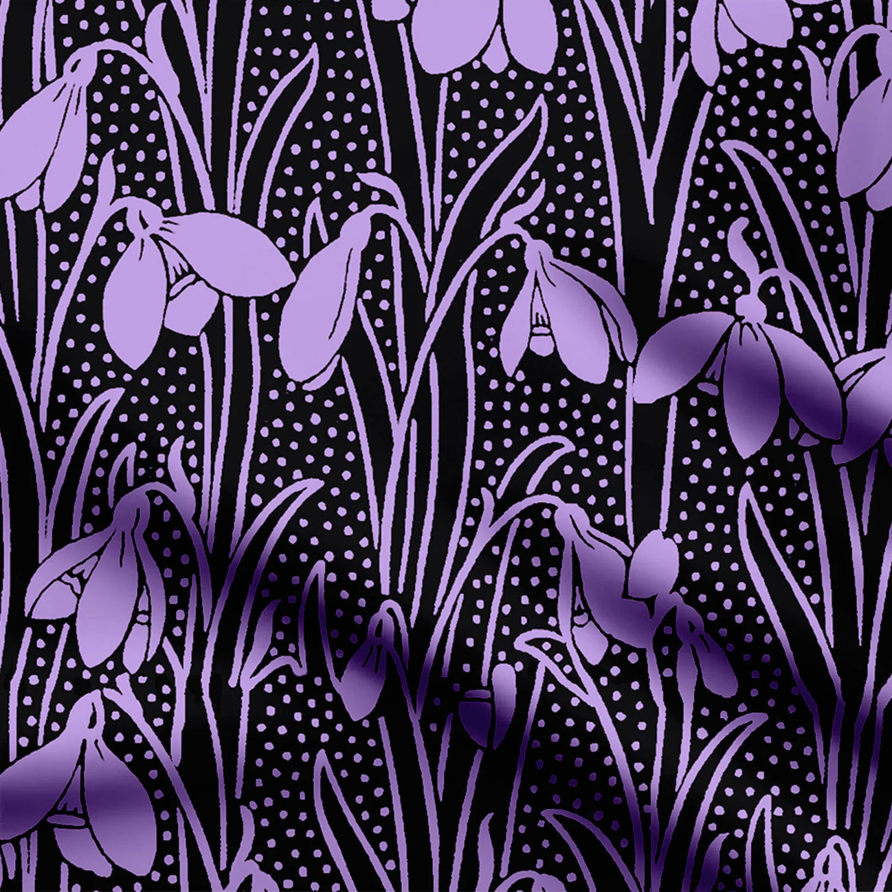 Midnight Bells Print Fabric