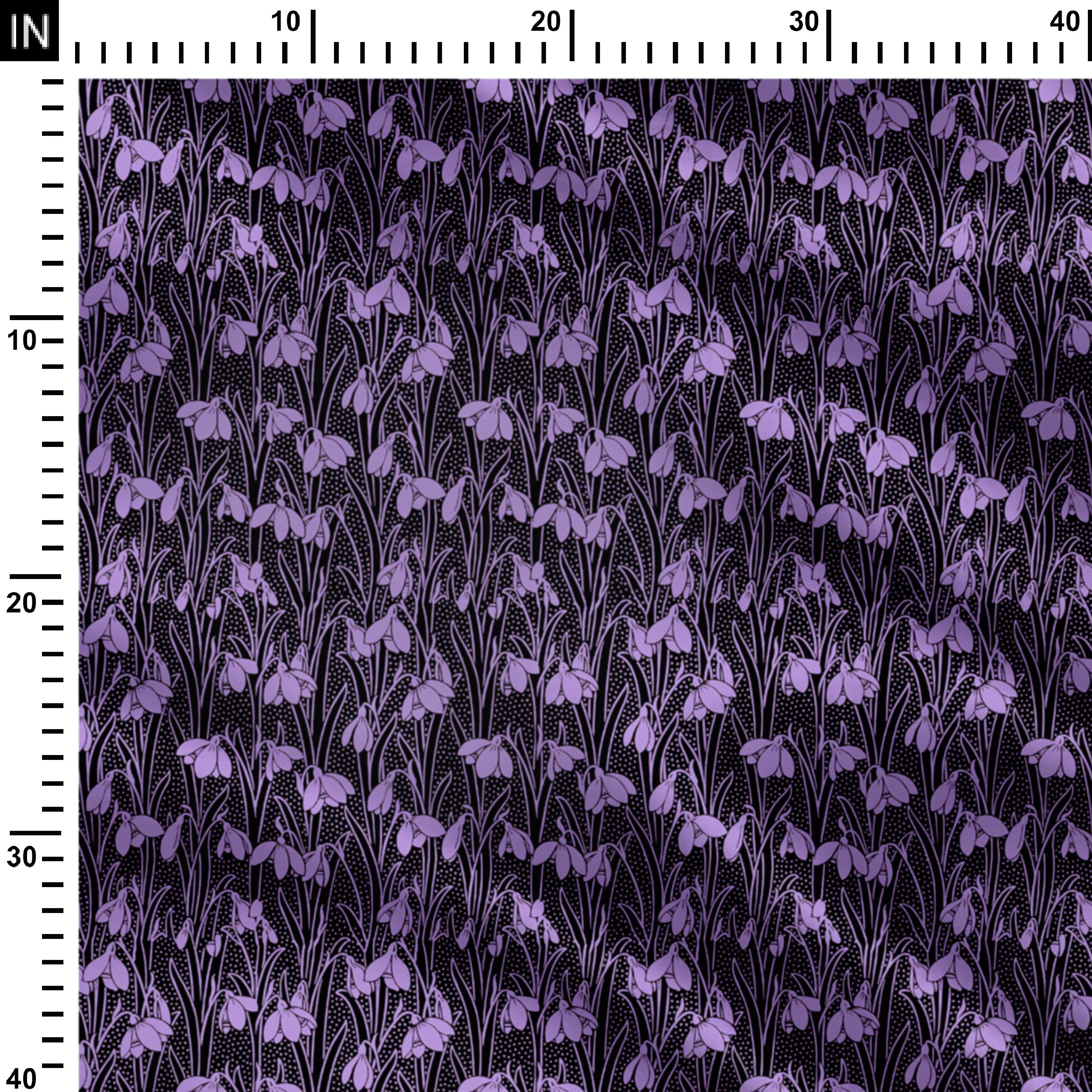 Midnight Bells Print Fabric