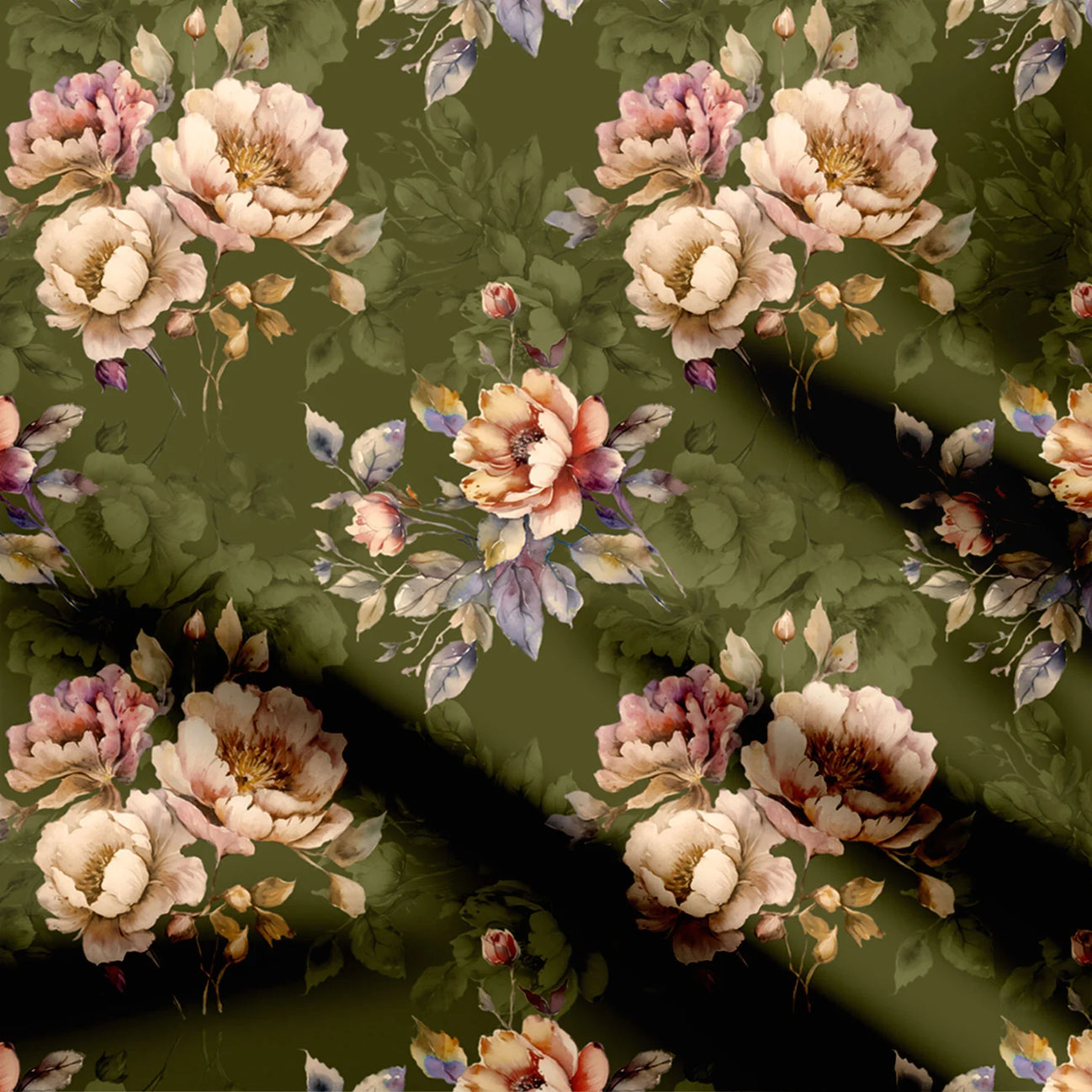 Earthy Bloom Print Fabric