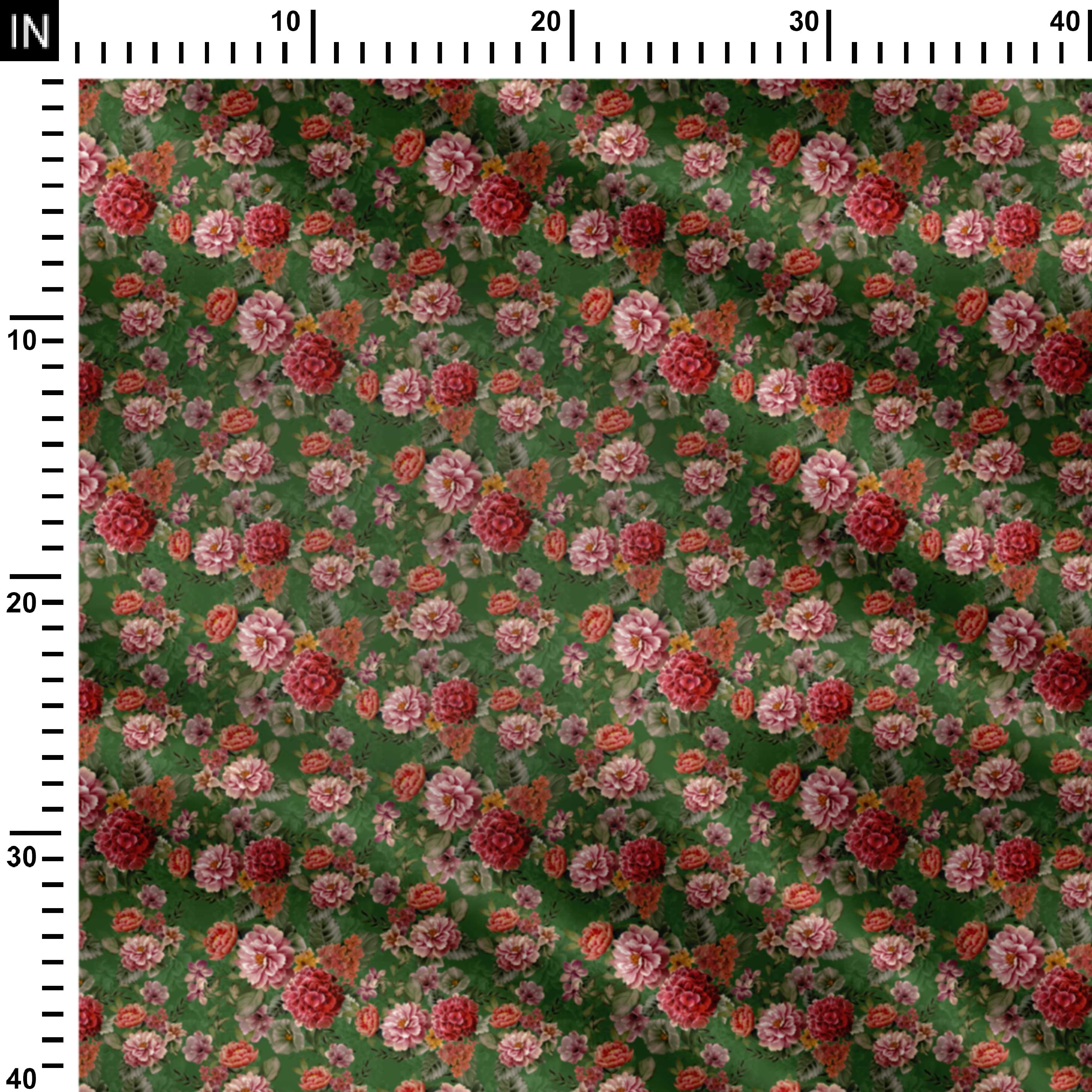 Meadow Greens Print Fabric