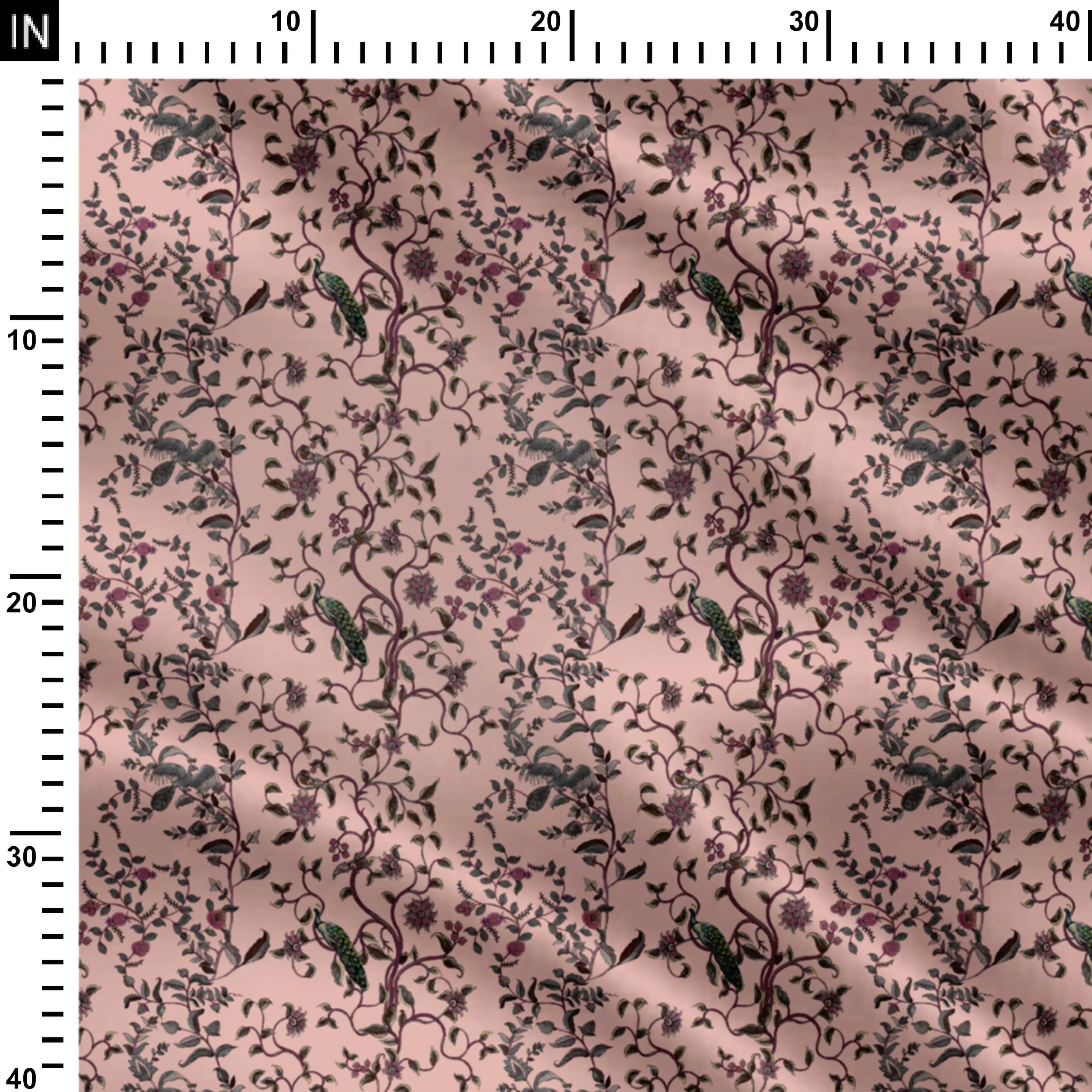 Pink Paradise Kalamkari Print Fabric