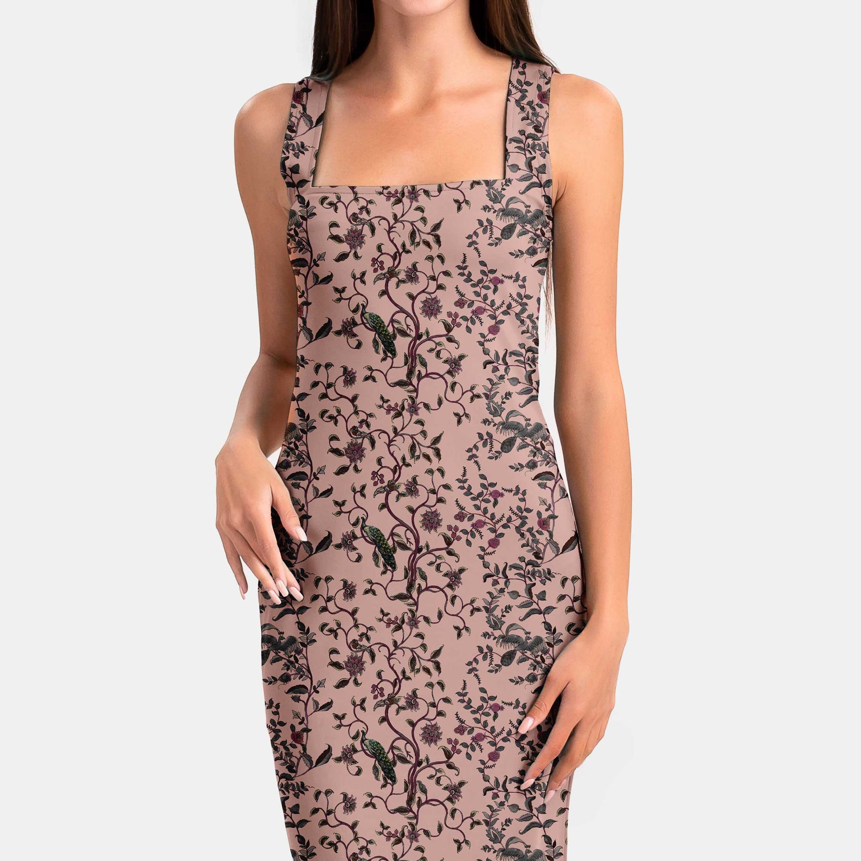 Pink Paradise Kalamkari Print Fabric