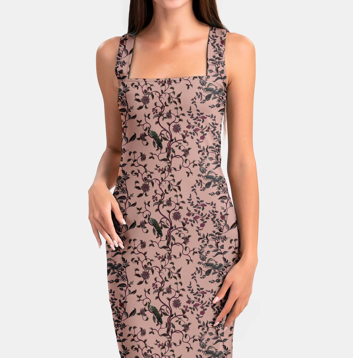 Pink Paradise Kalamkari Print Fabric