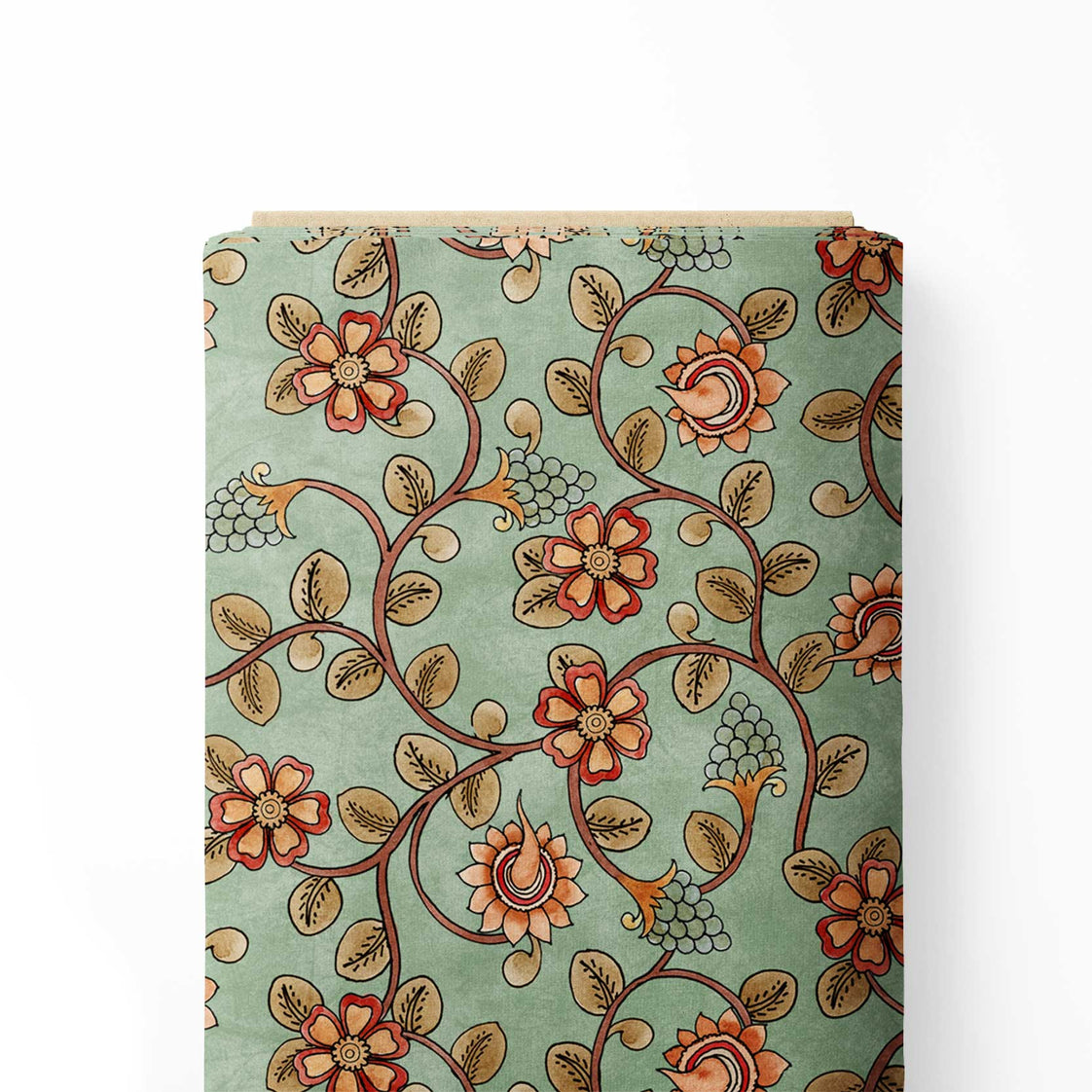 Love of Leaves Kalamakri Print Fabric