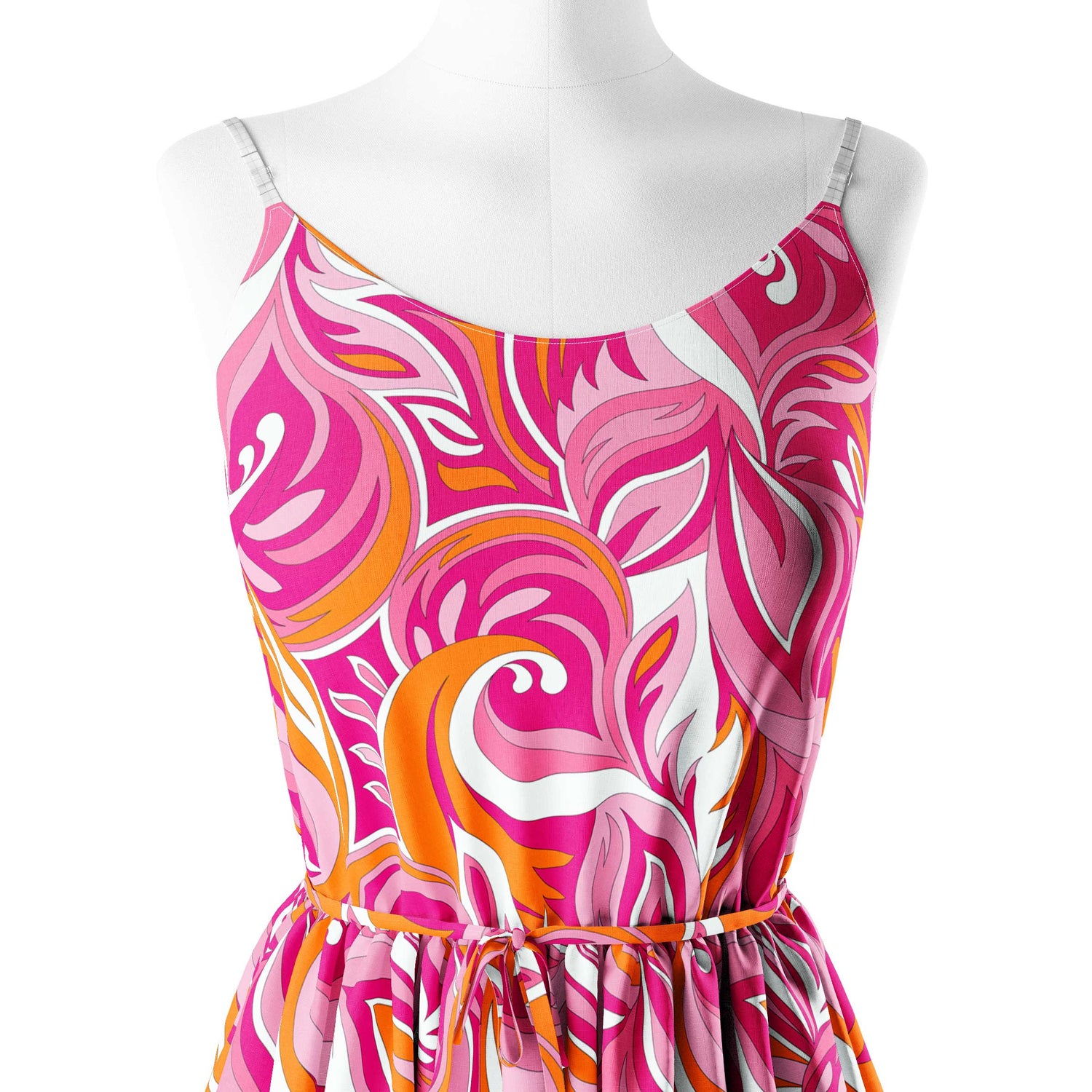 Swirly Vignette Print Fabric