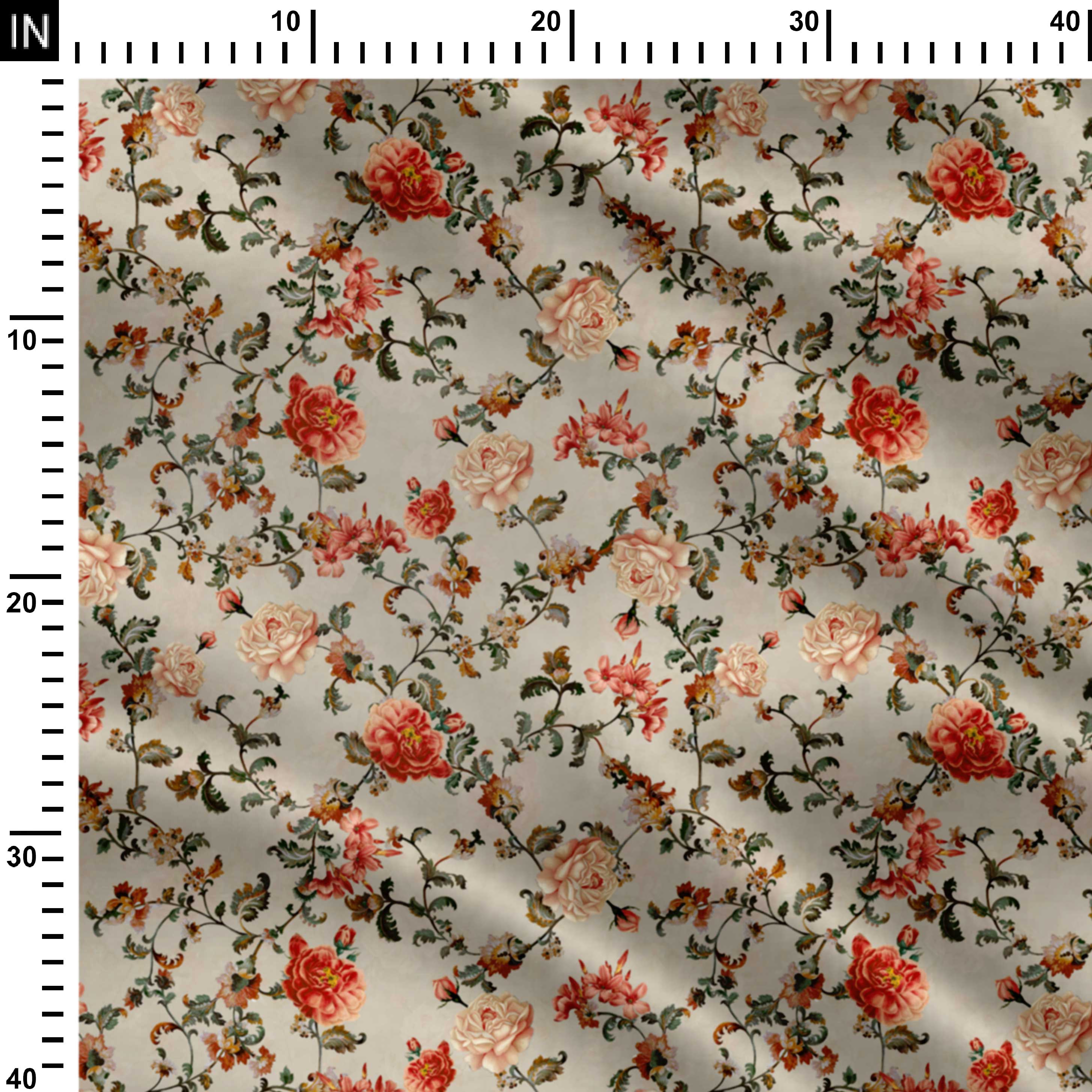 Vintage Grounds Print Fabric