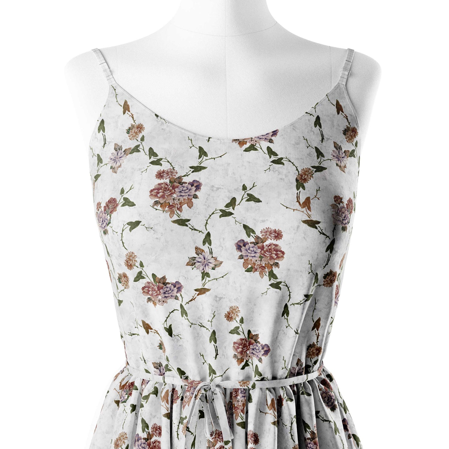 Floral Flourish Print Fabric