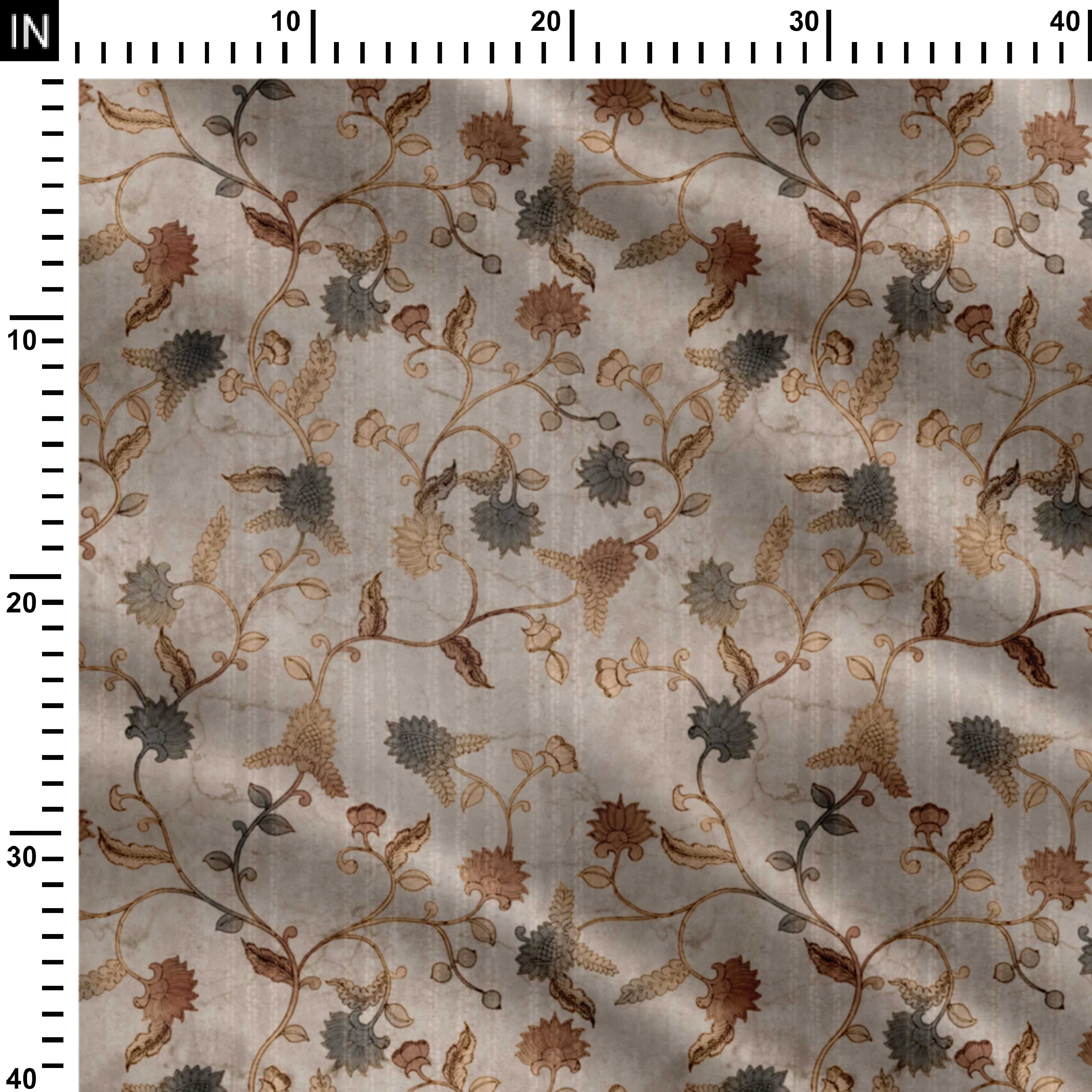 Oriental Floret Print Fabric