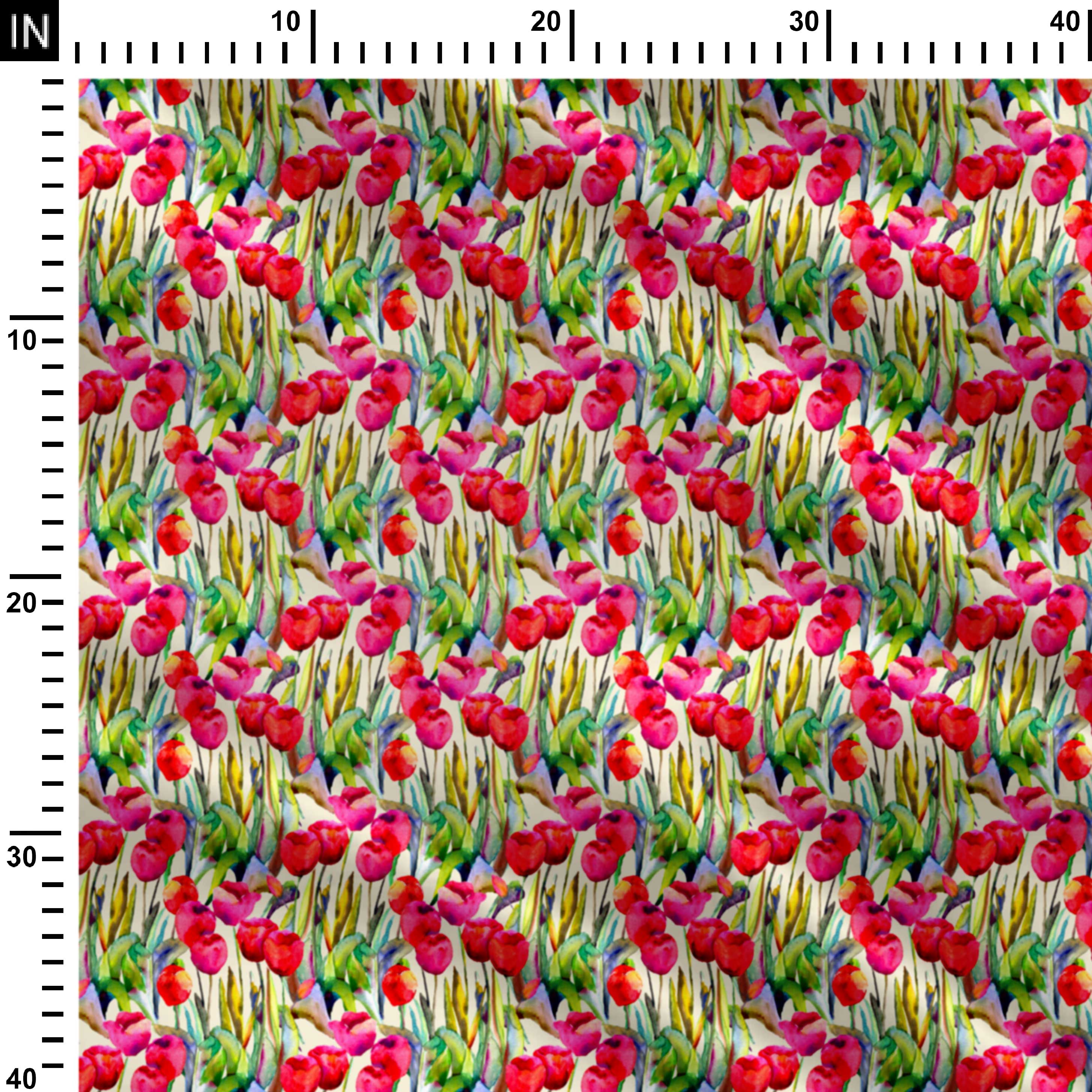 Poppy Driftwood Print Fabric