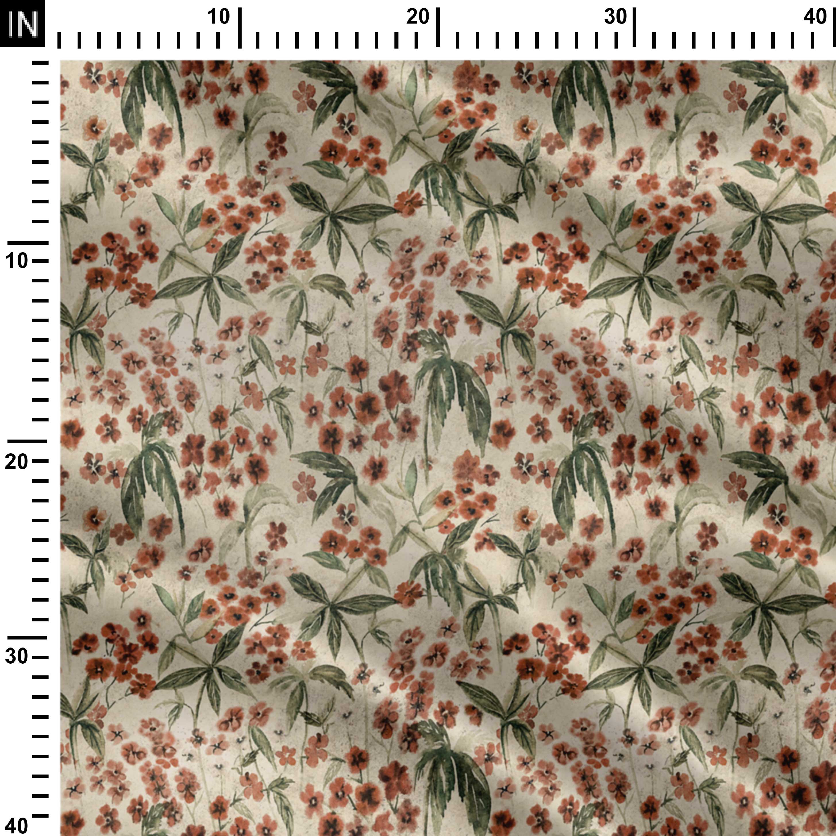 सूक्ष्म गार्डन प्रिंट फैब्रिक