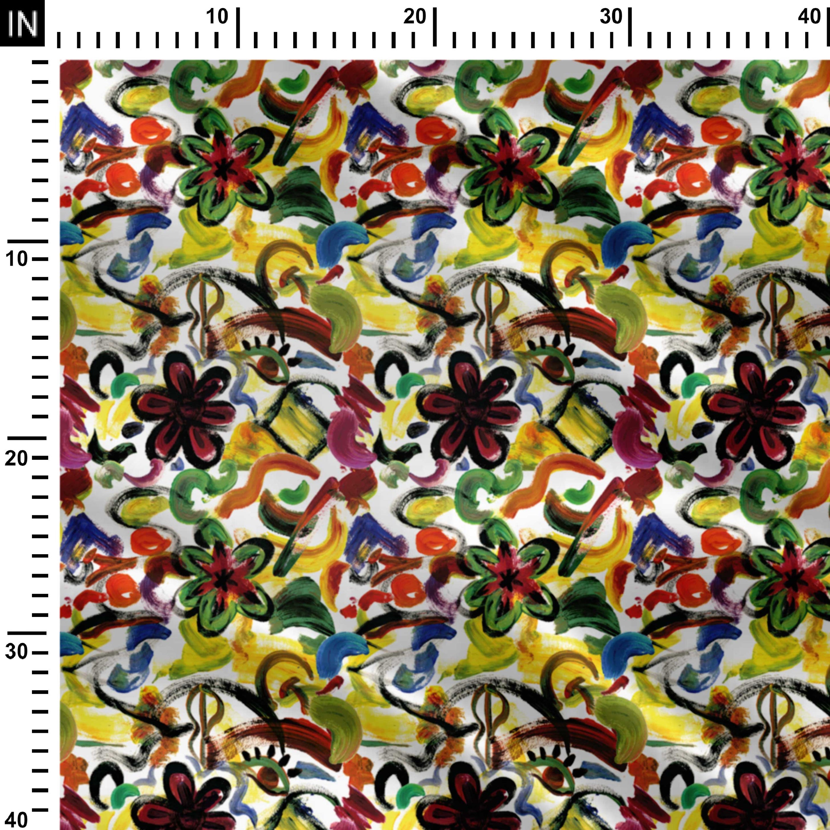 Yellow Immature Print Fabric