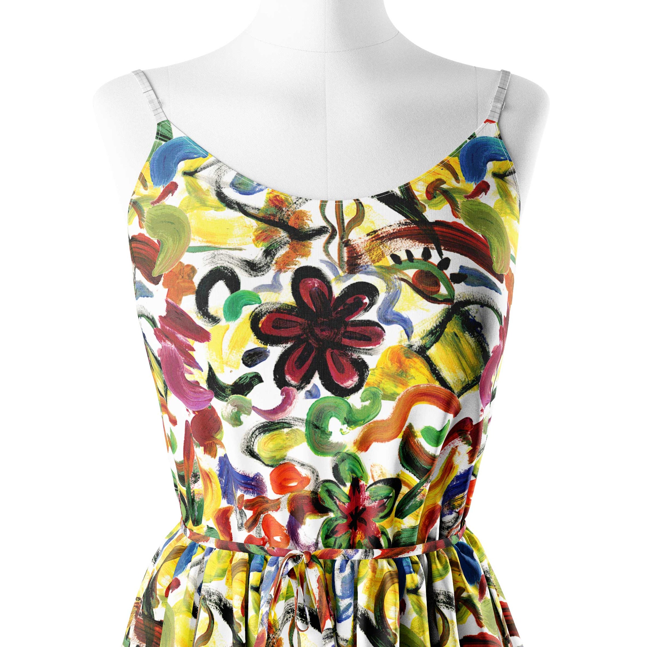 Yellow Immature Print Fabric