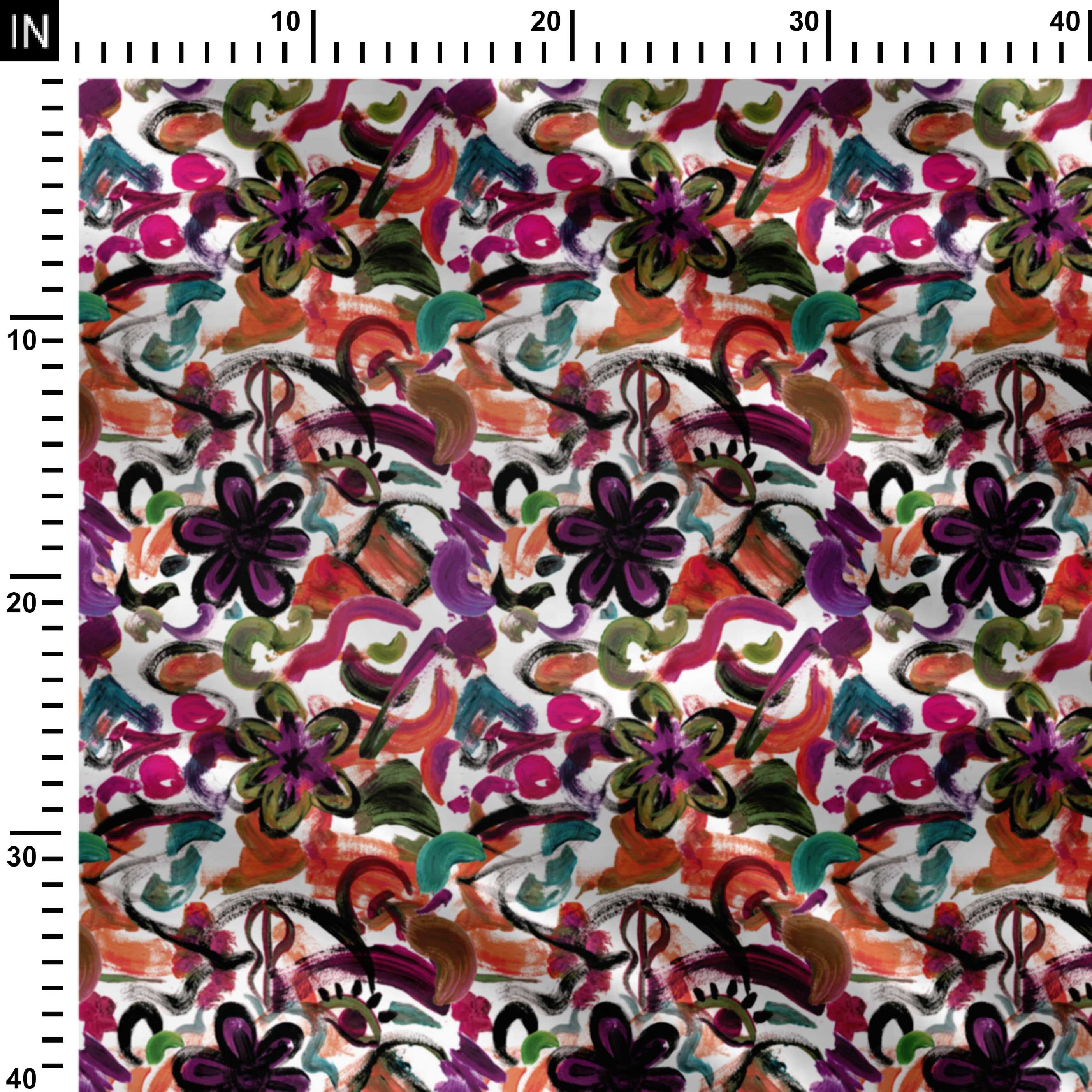 Red Immature Print Fabric