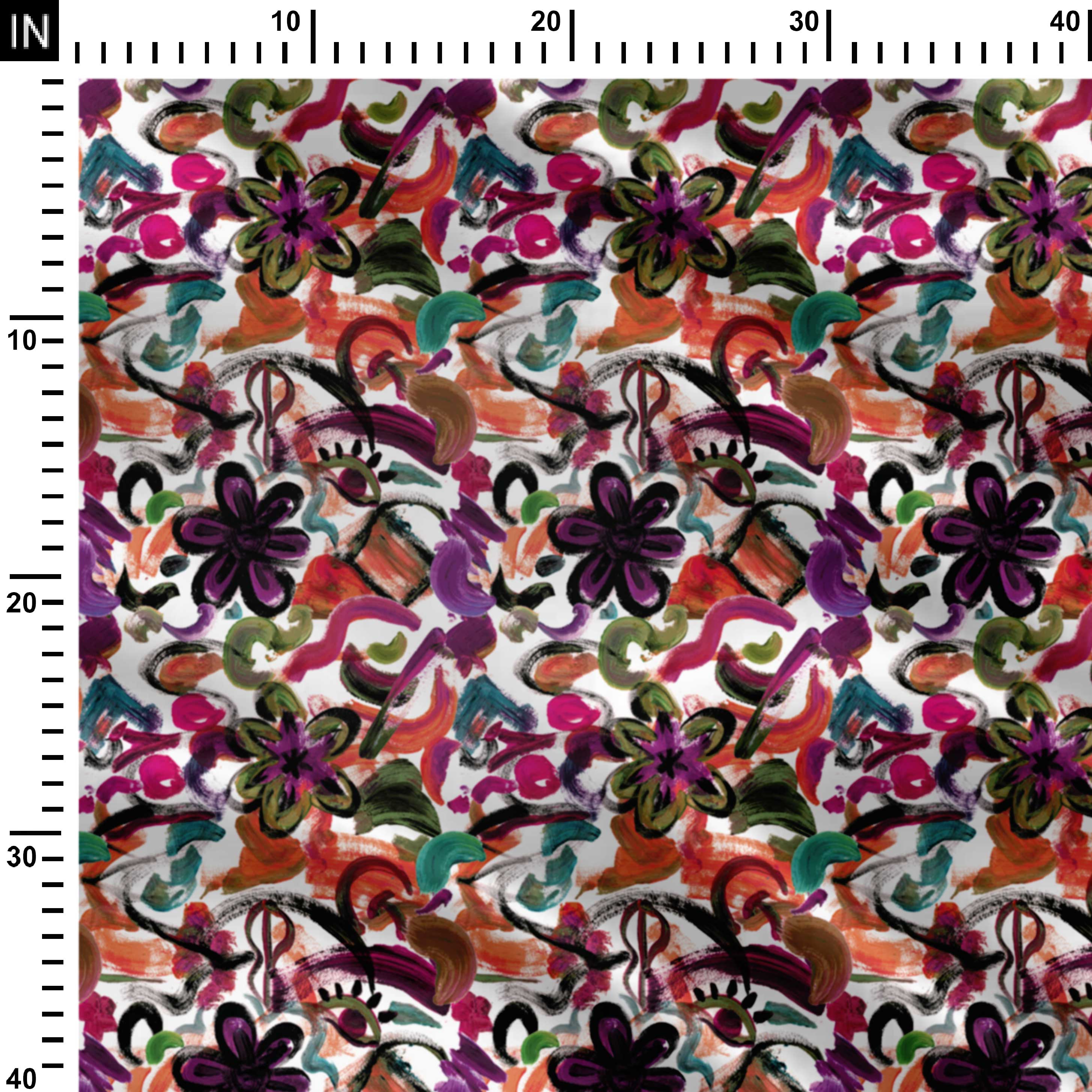 Red Immature Print Fabric