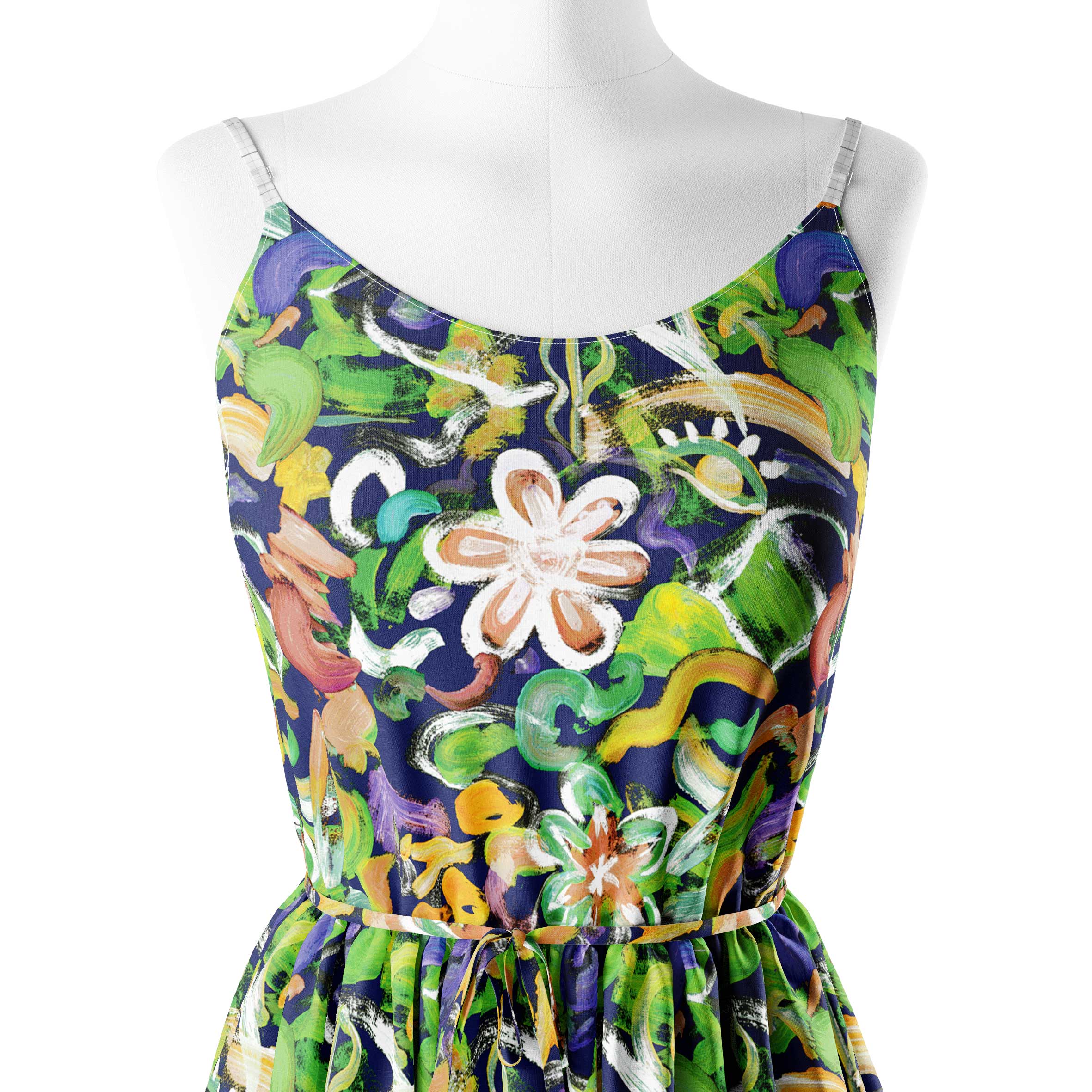 Green Immature Print Fabric