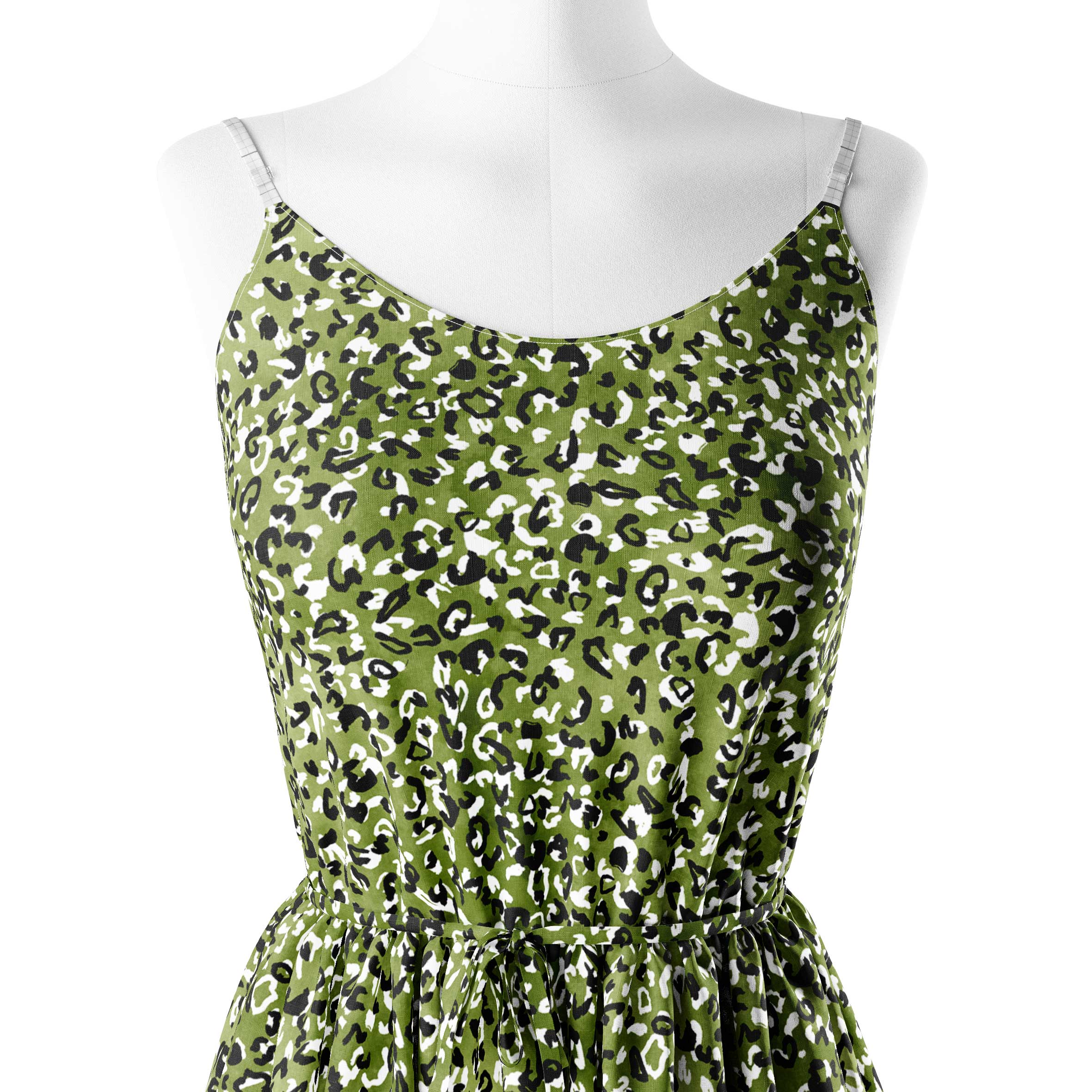 Olive Leopard Print Fabric