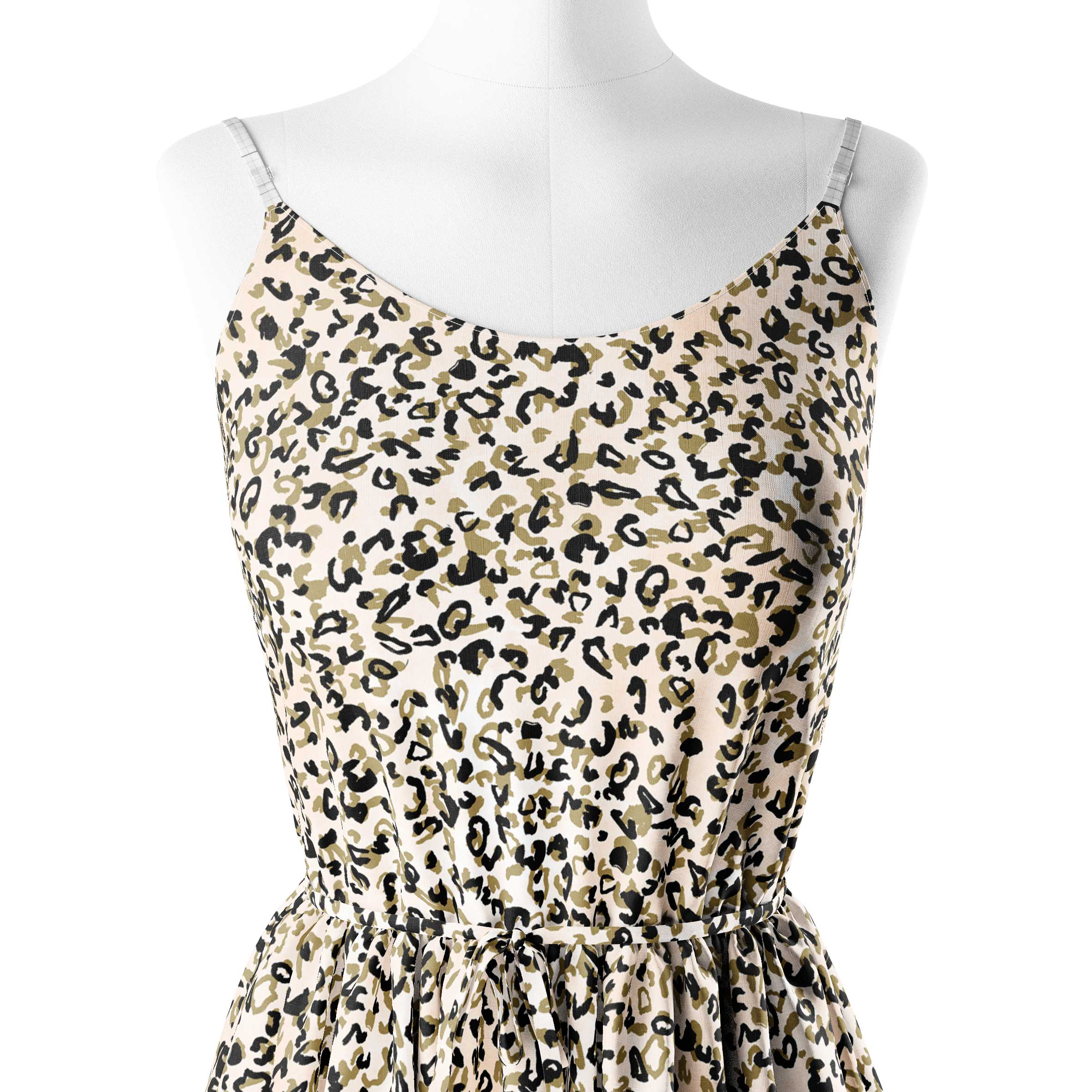 Beige Leopard Print Fabric