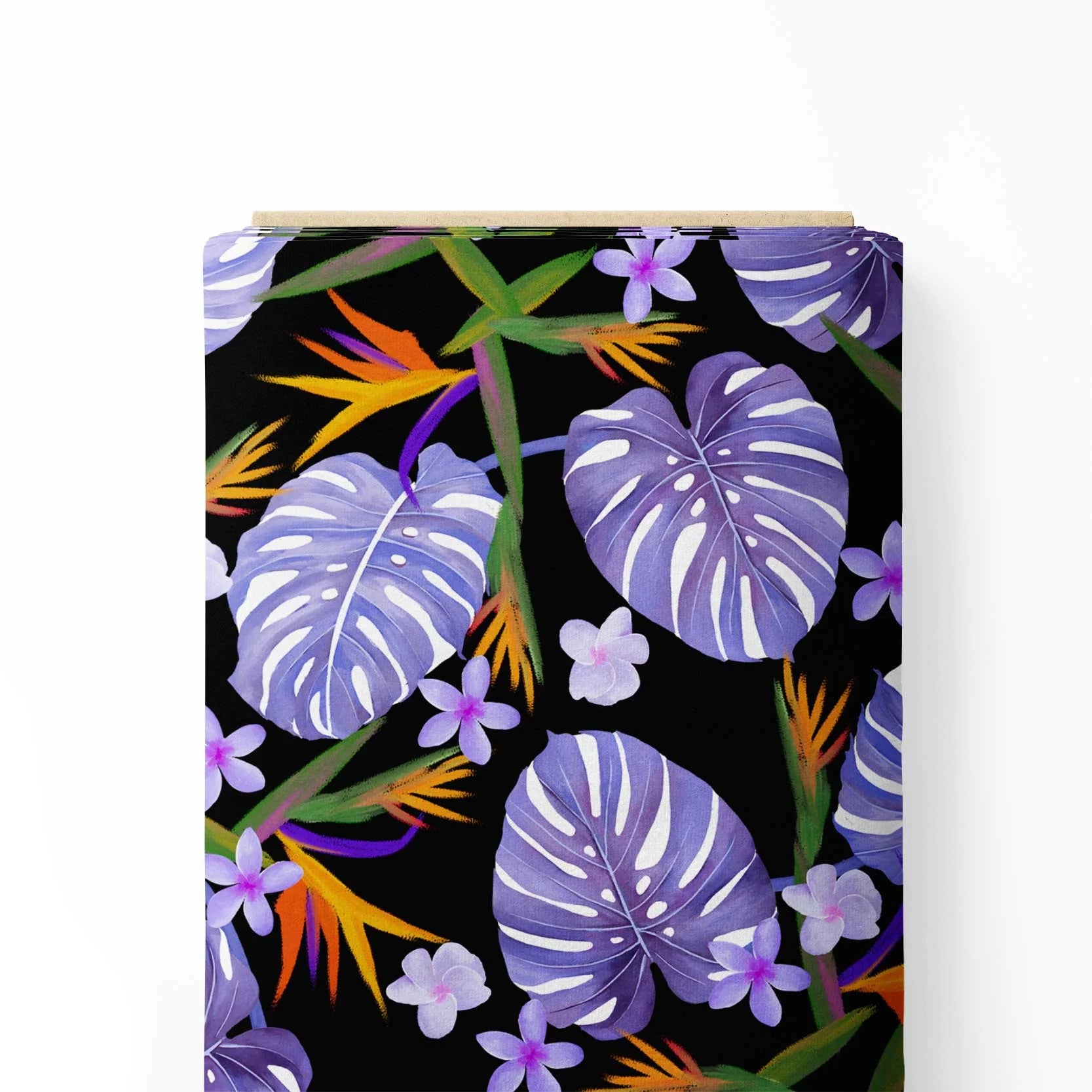 Moonlight Alocasia Print Fabric