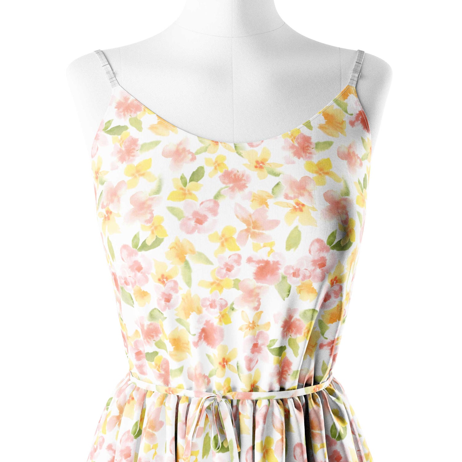 Morning Watercolor Blooms Print Fabric