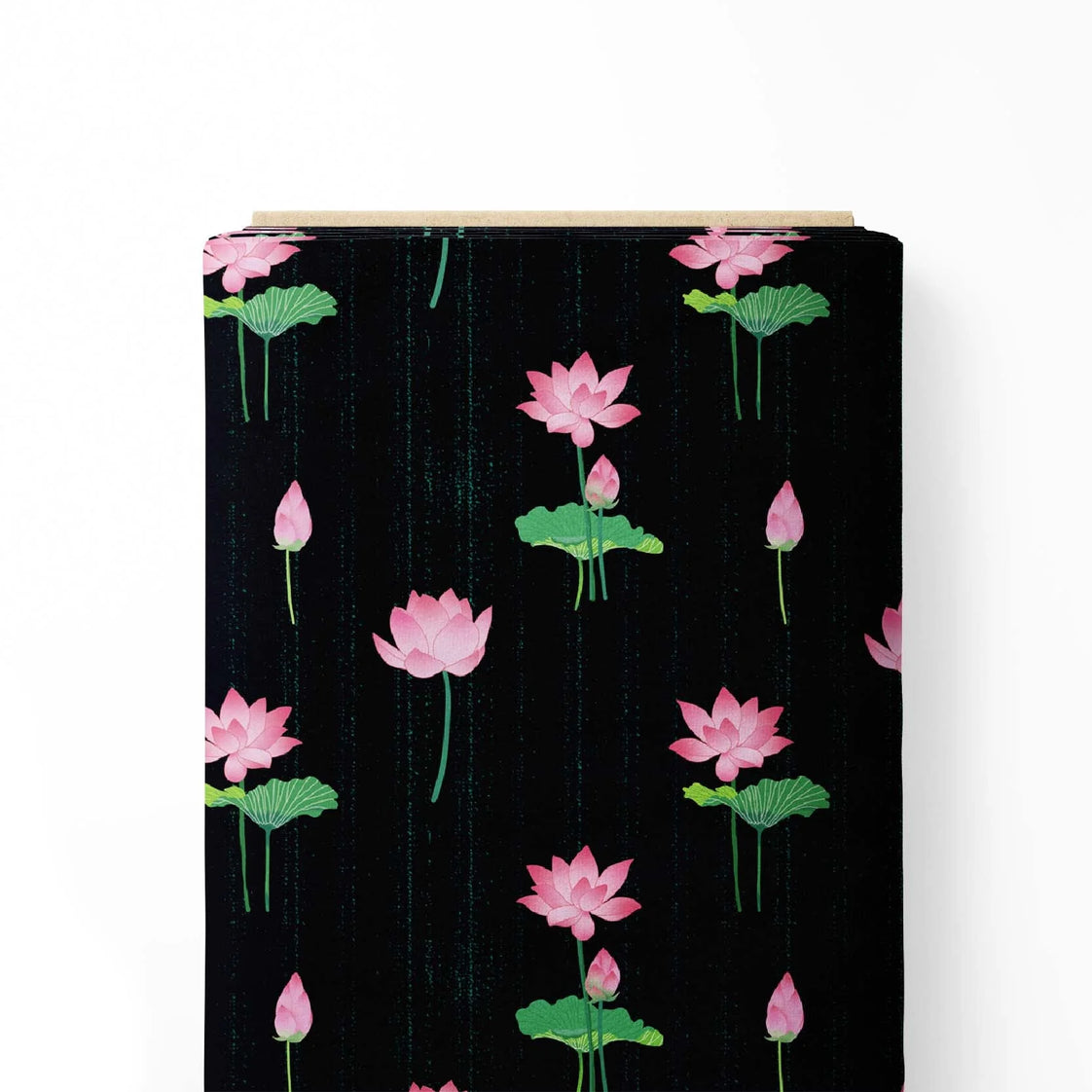 Pink Lotus Pond in Black