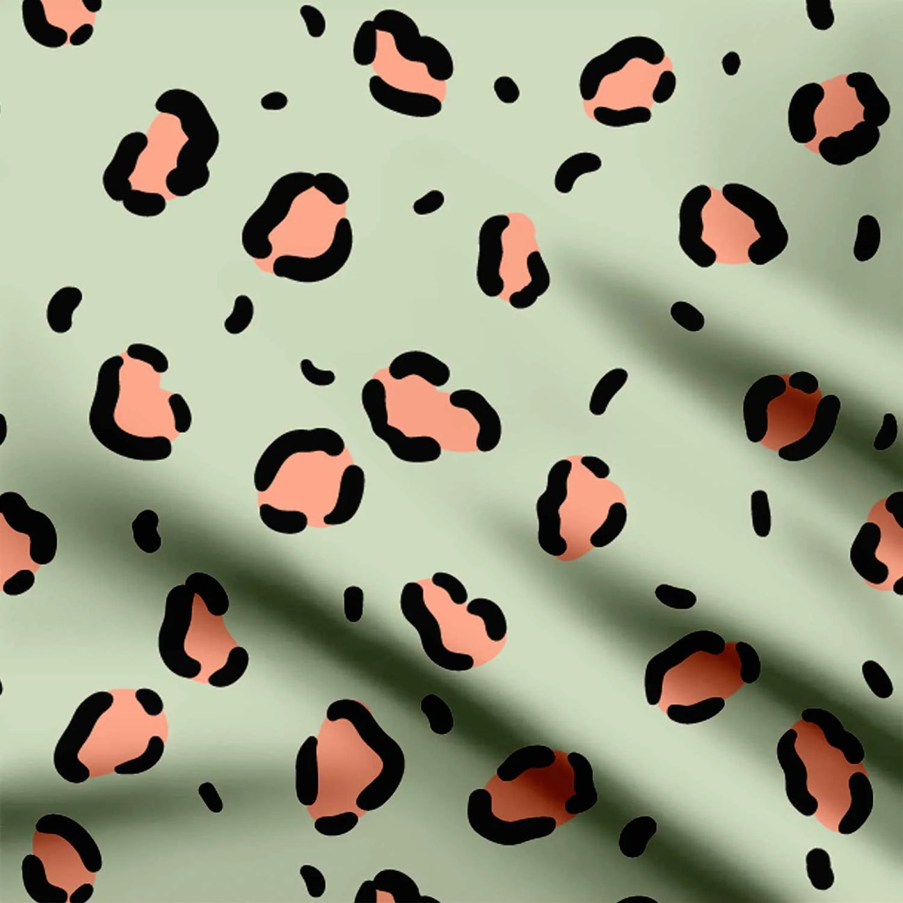 Pink and green leopard spots