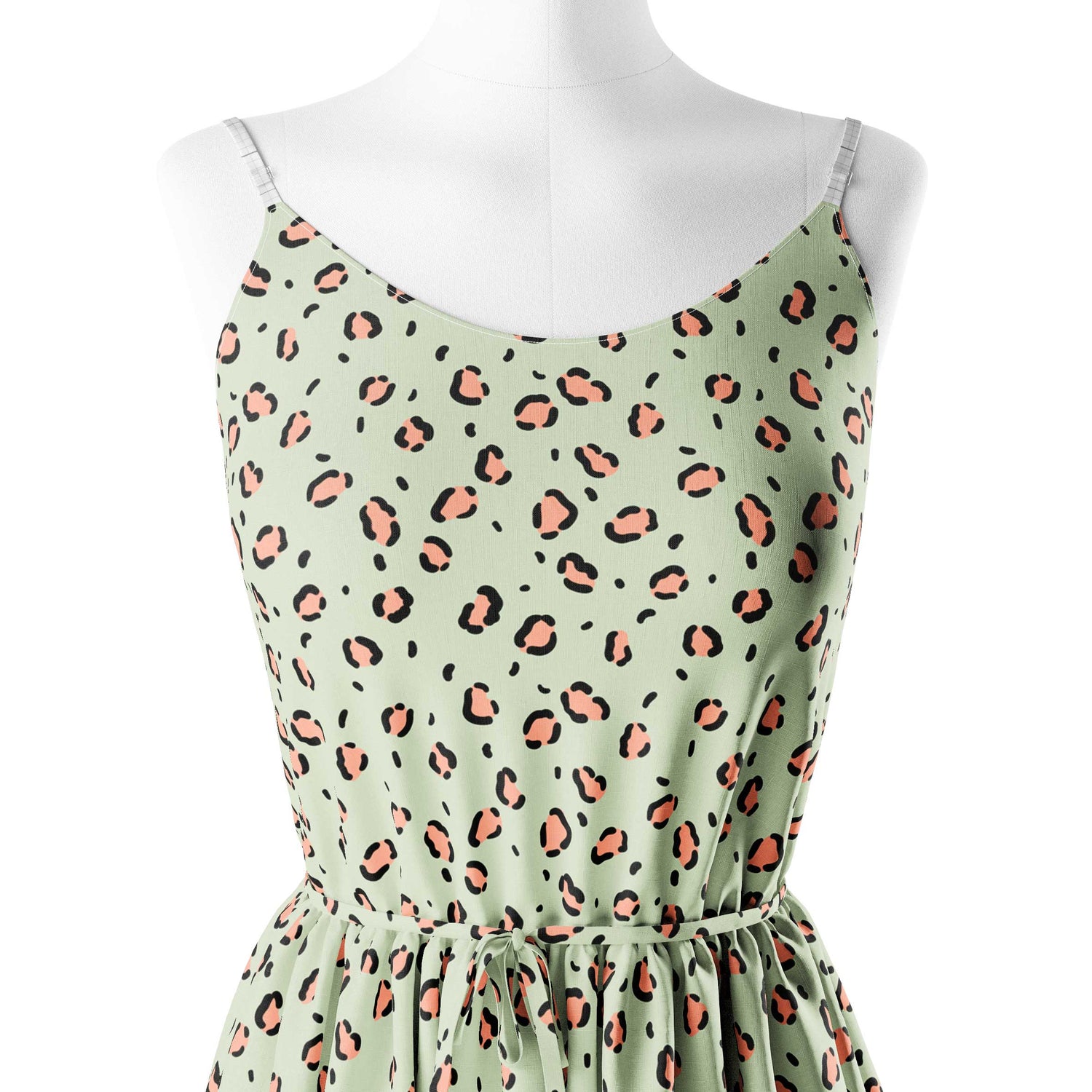 Pink and green leopard spots