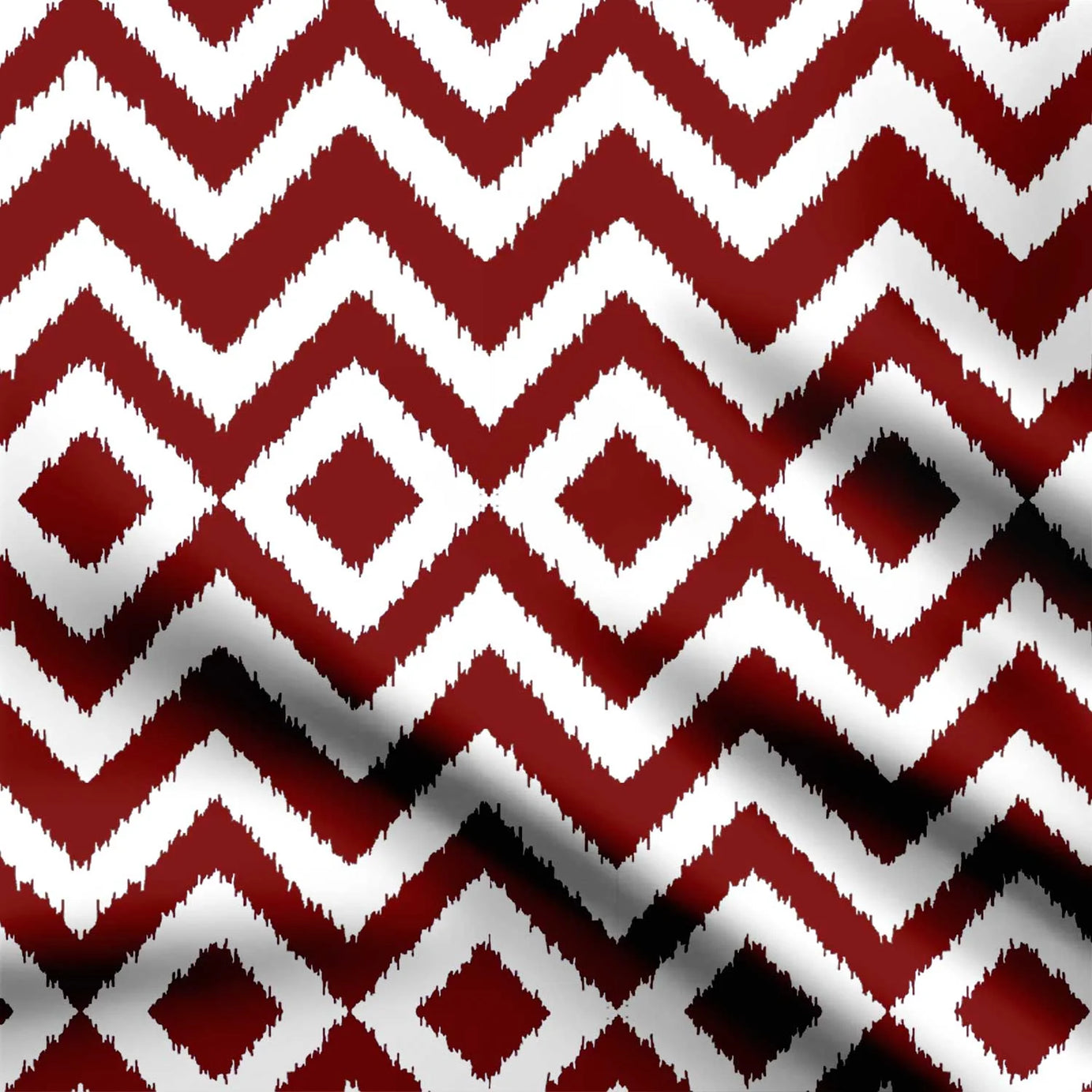 wave stripe red ikat