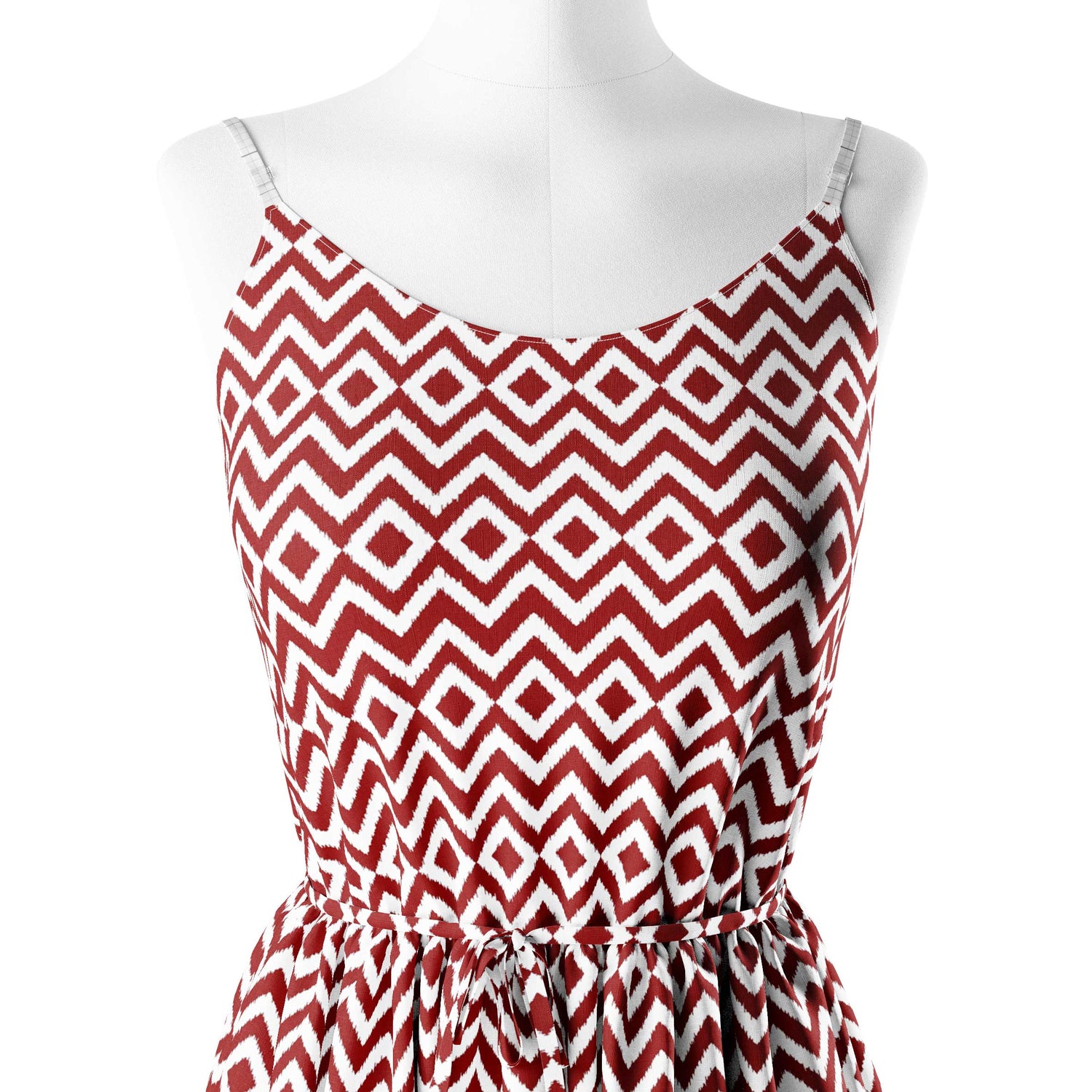 wave stripe red ikat