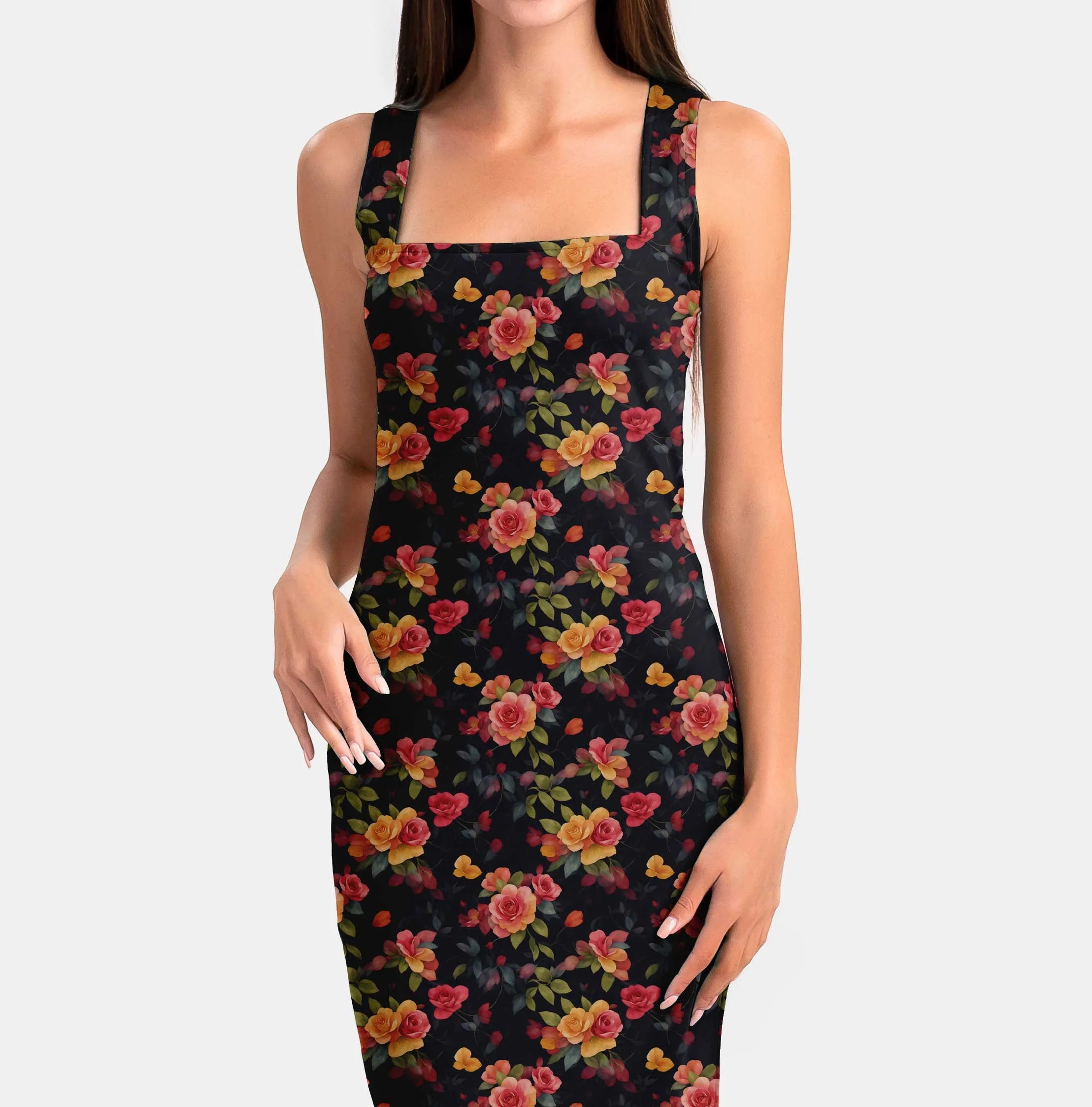 Modern Rose Seamless Pattern