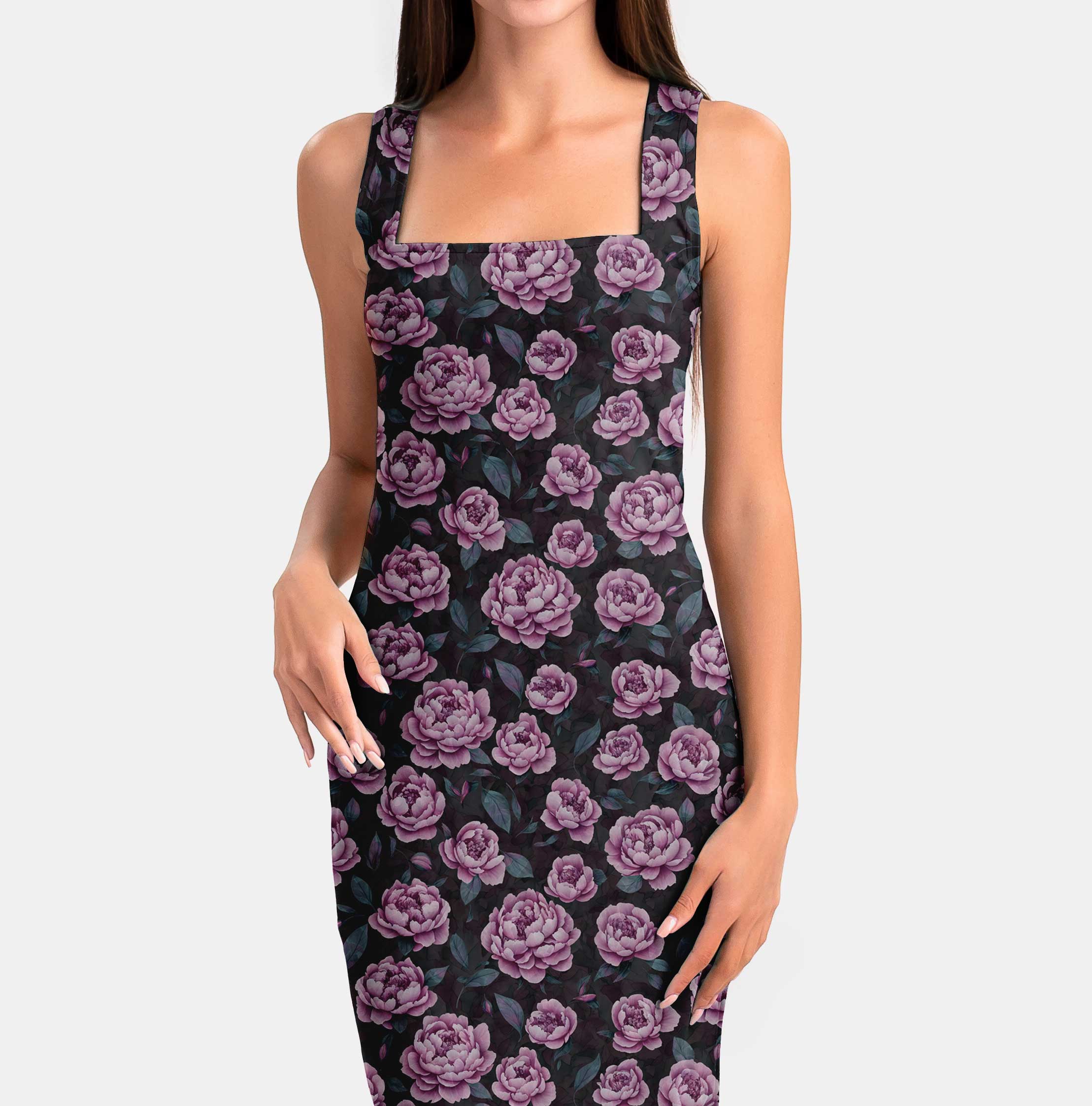 Watercolor Plum Peonies