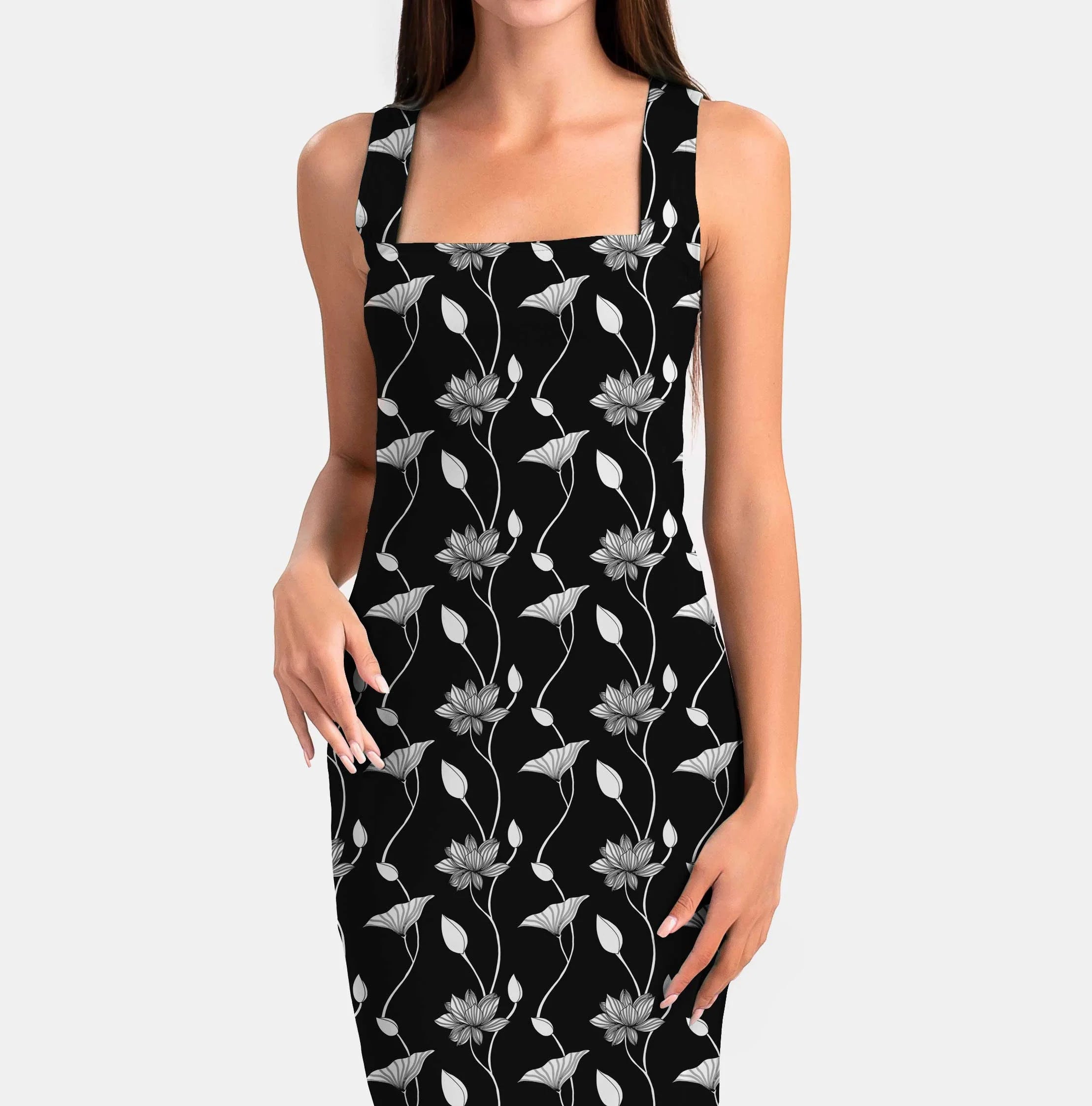 Lotus the Modern Pichwai Black