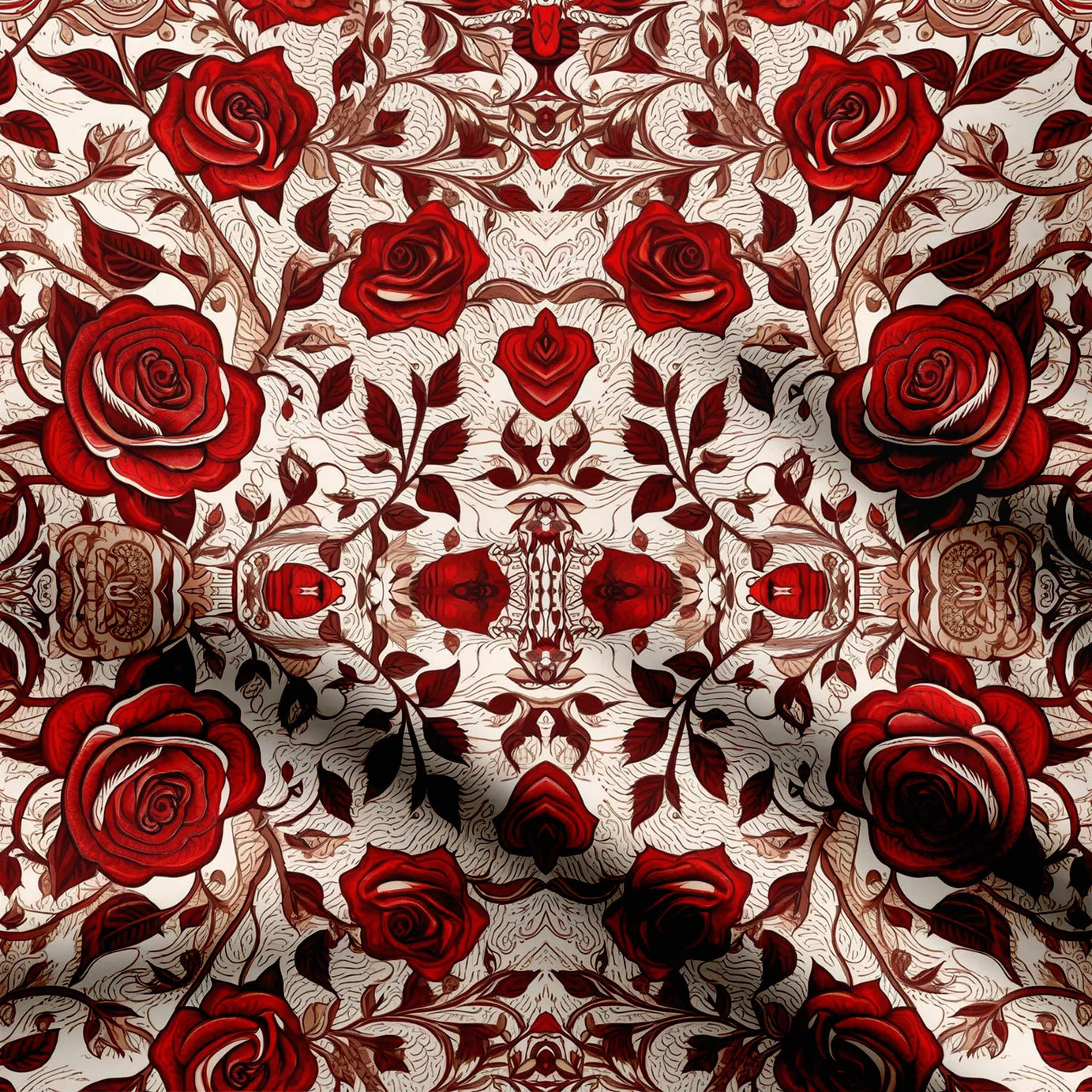 Red Rose 01 Print Fabric