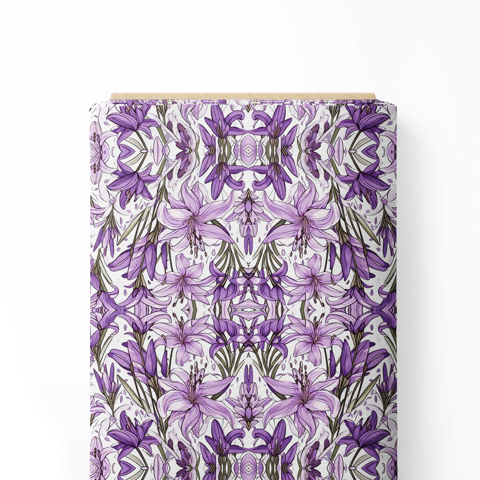 Lavender Lilly Print Fabric
