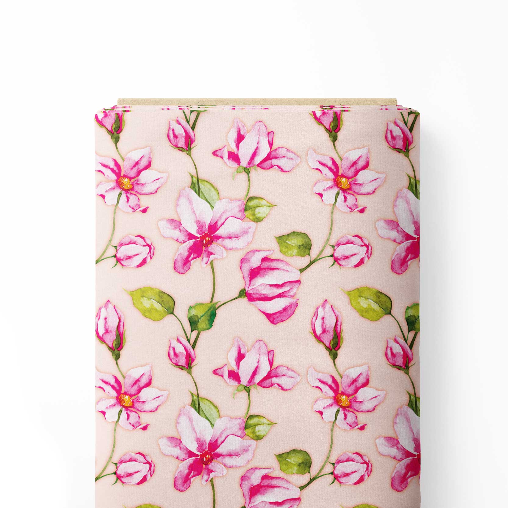 Pink Champa Print Fabric