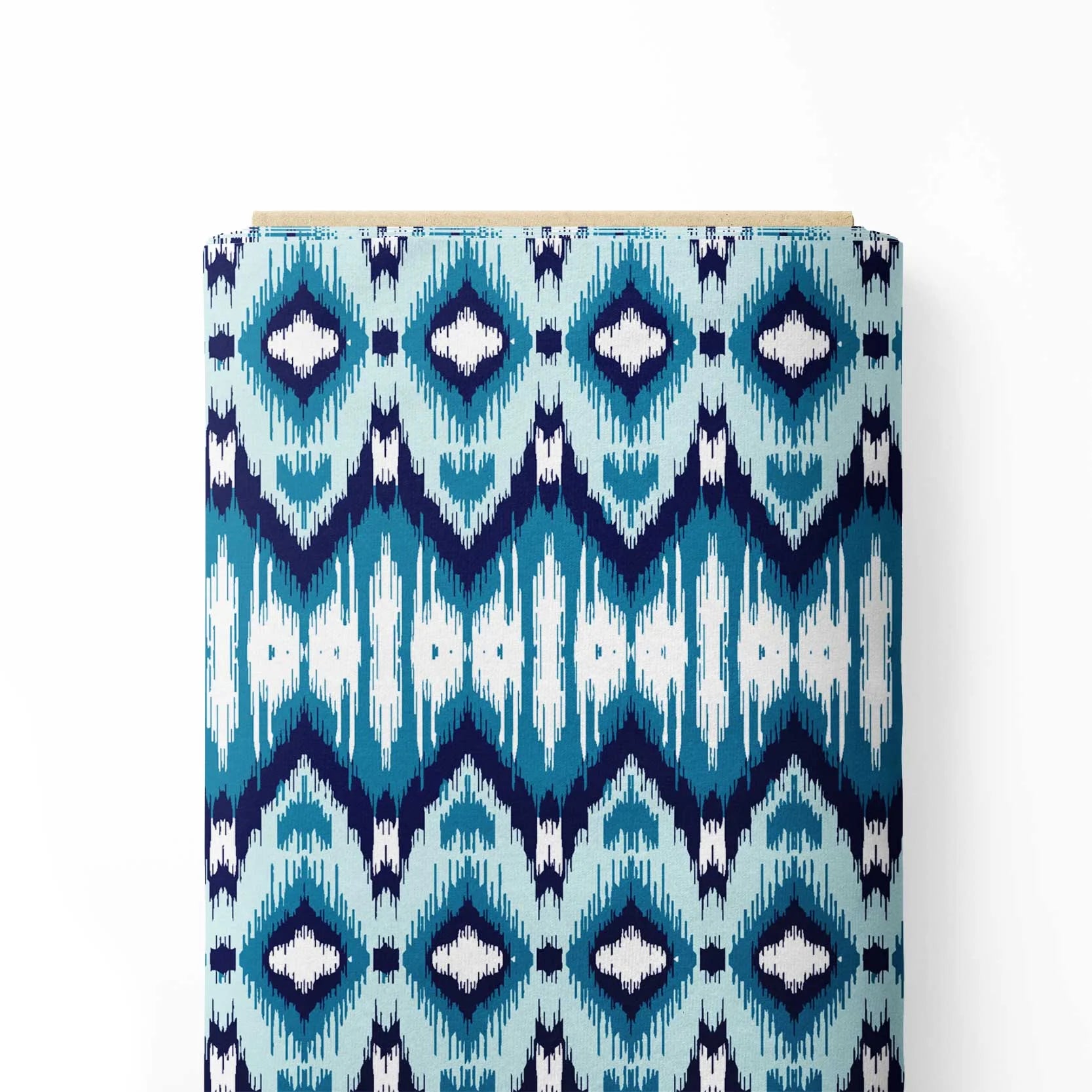 Havana Blue Ikat Print Fabric