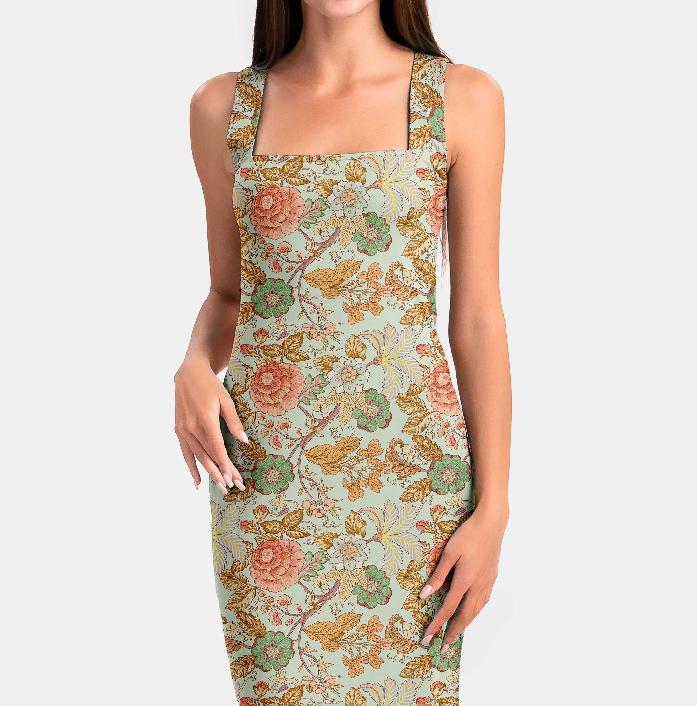 Dusty Floral Sega Print Fabric