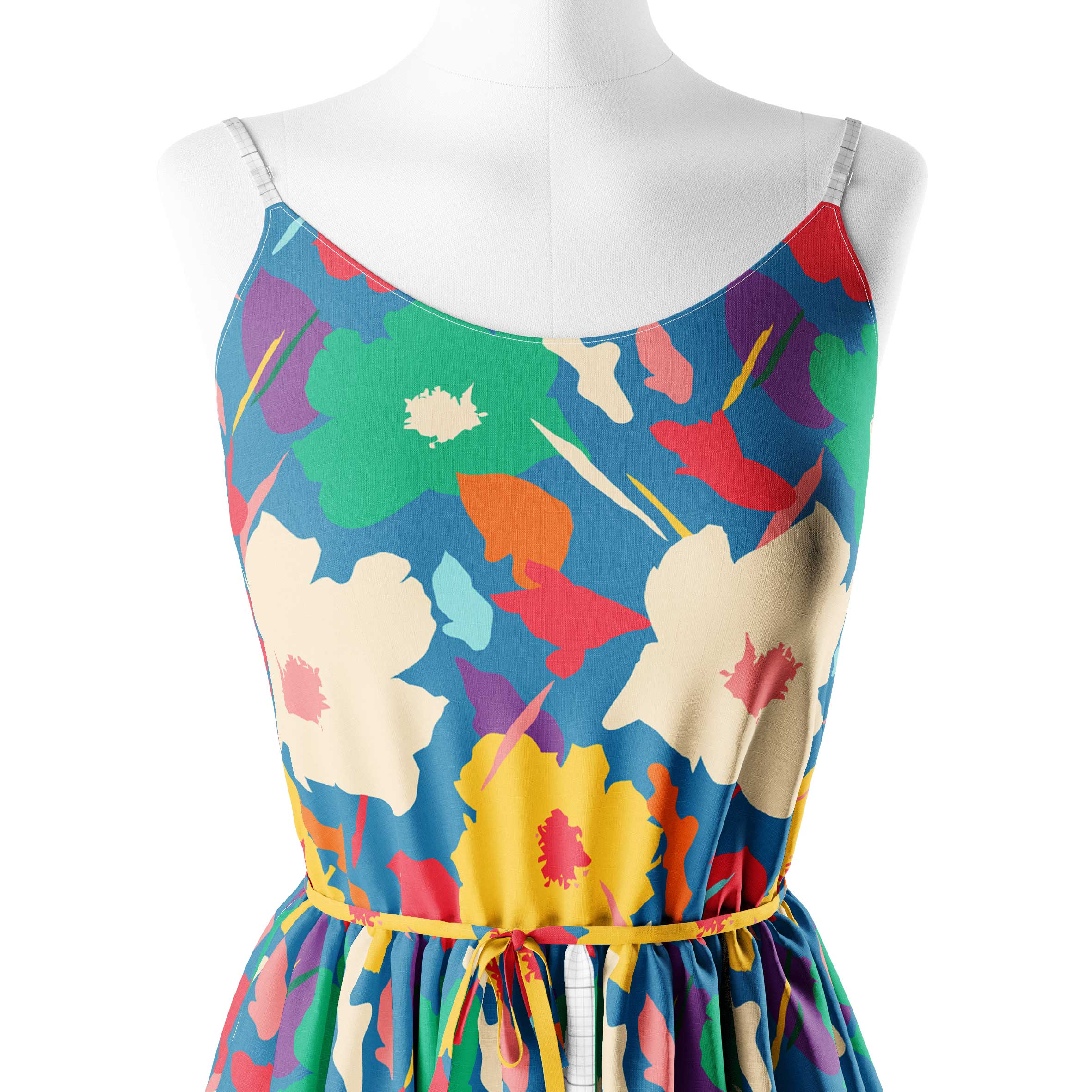 Floral Watercolor Paint Print Fabric