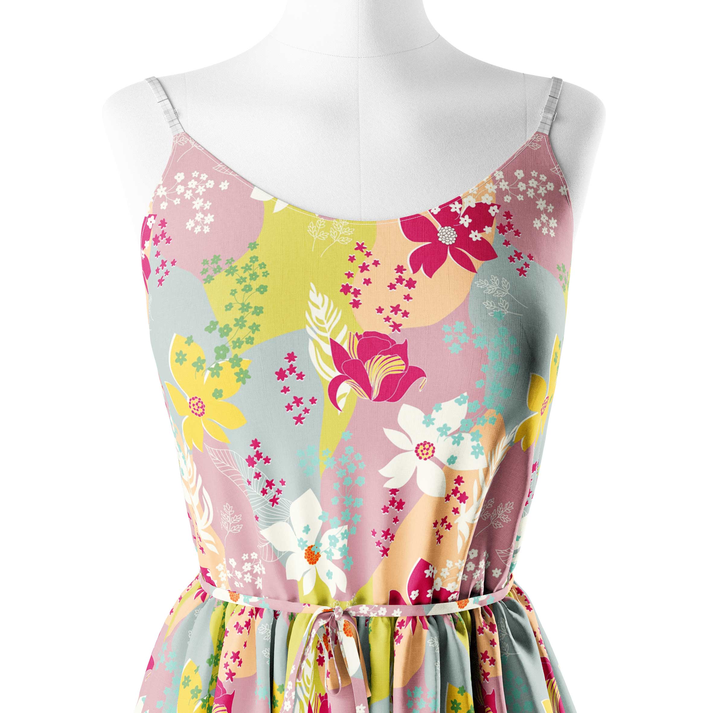 Floral Vector Pattern Print Fabric