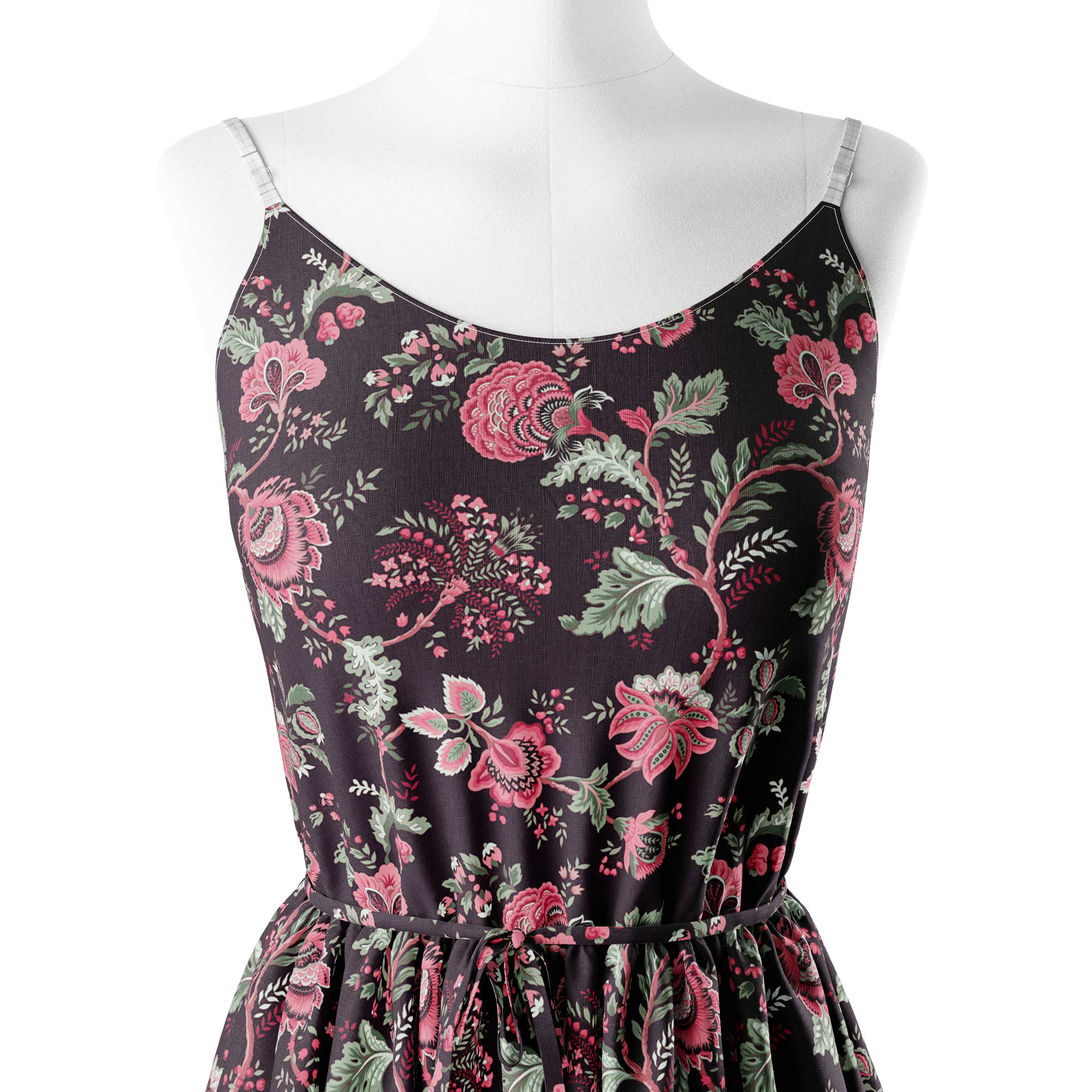 Carnation In Dark Print Fabric