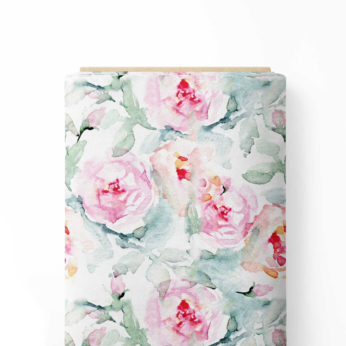 Water Rose Splashes Print Fabric