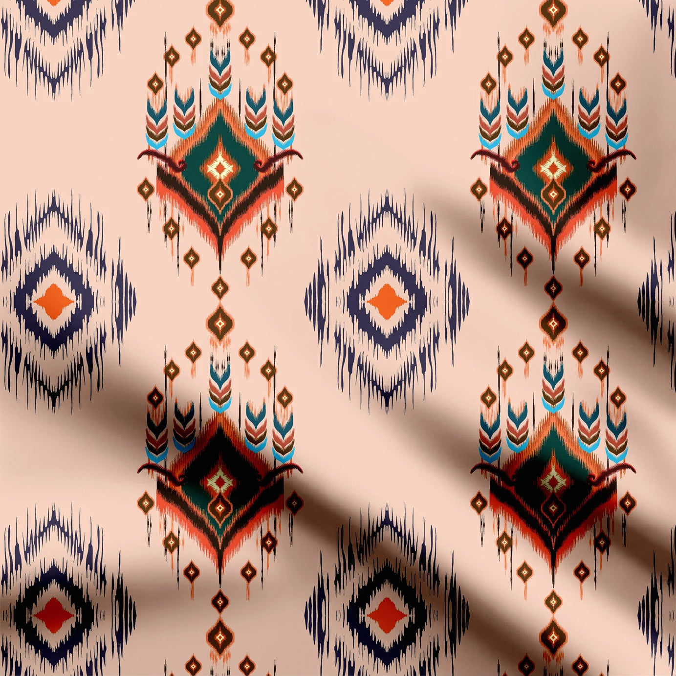 Ikat Winter Florent Print Fabric